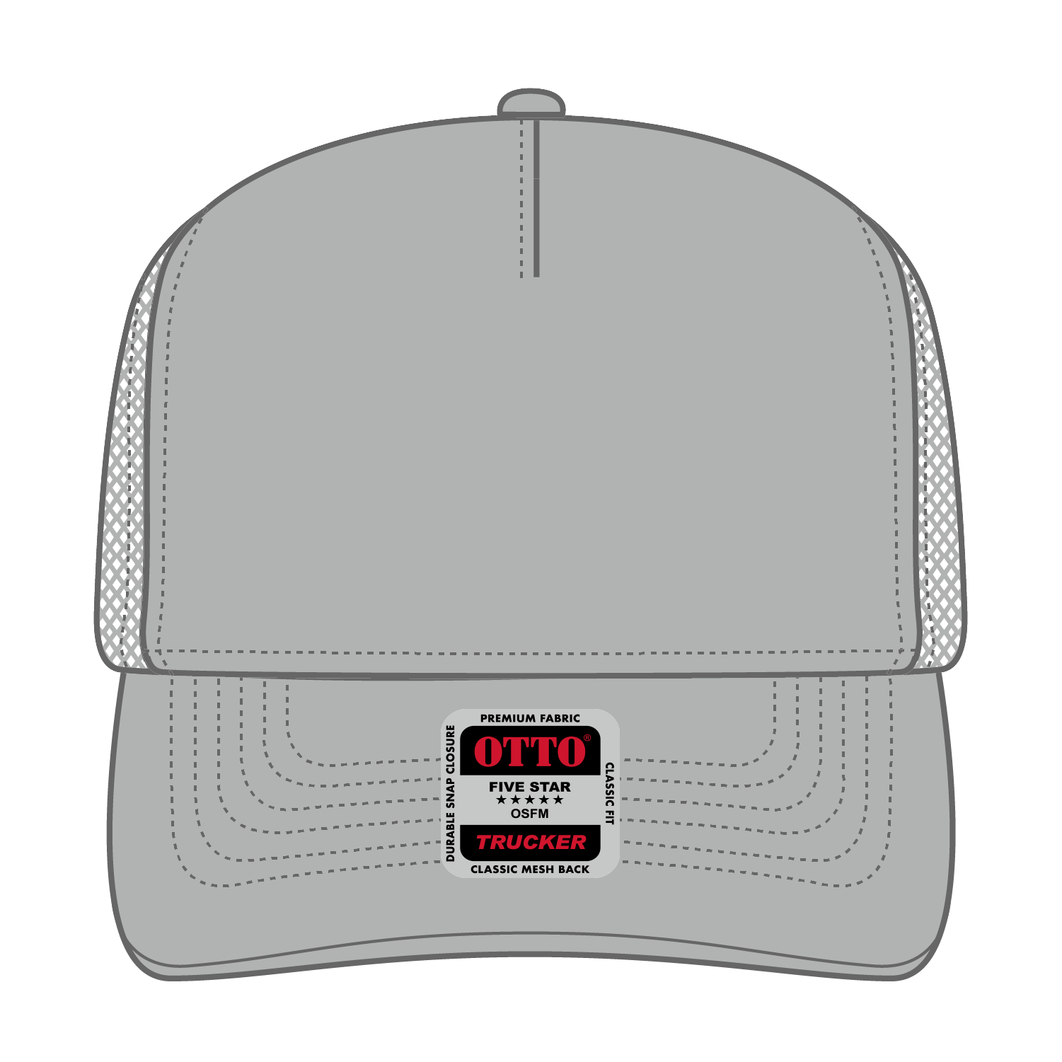 OTTO CAP® 5 Panel Mid Profile Mesh Back Trucker Hat 31