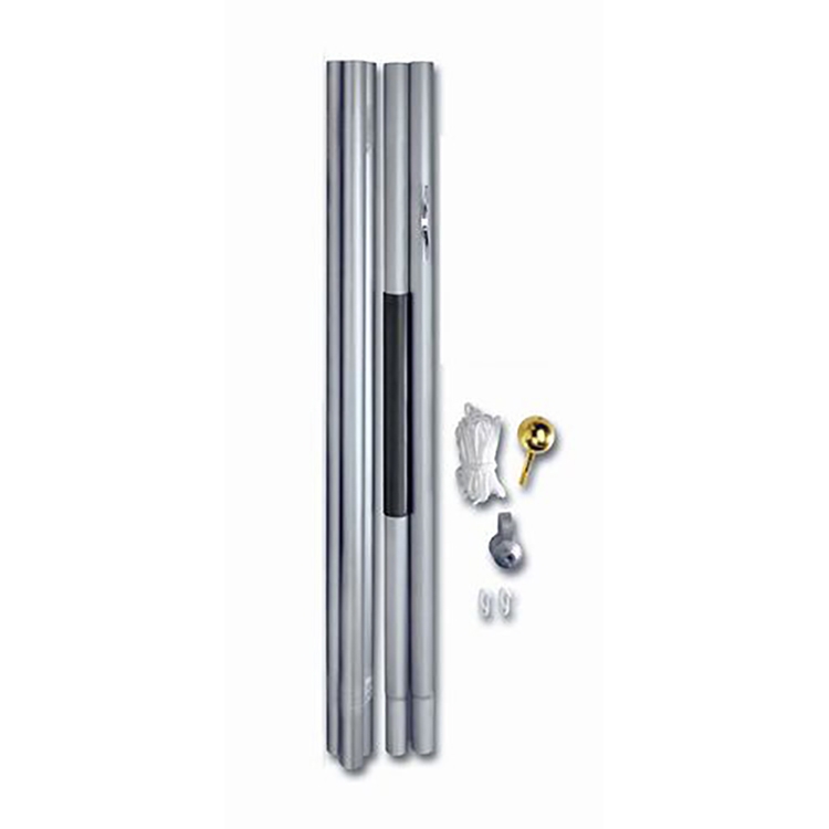16' Silver Aluminum Pole - Without Flag 4