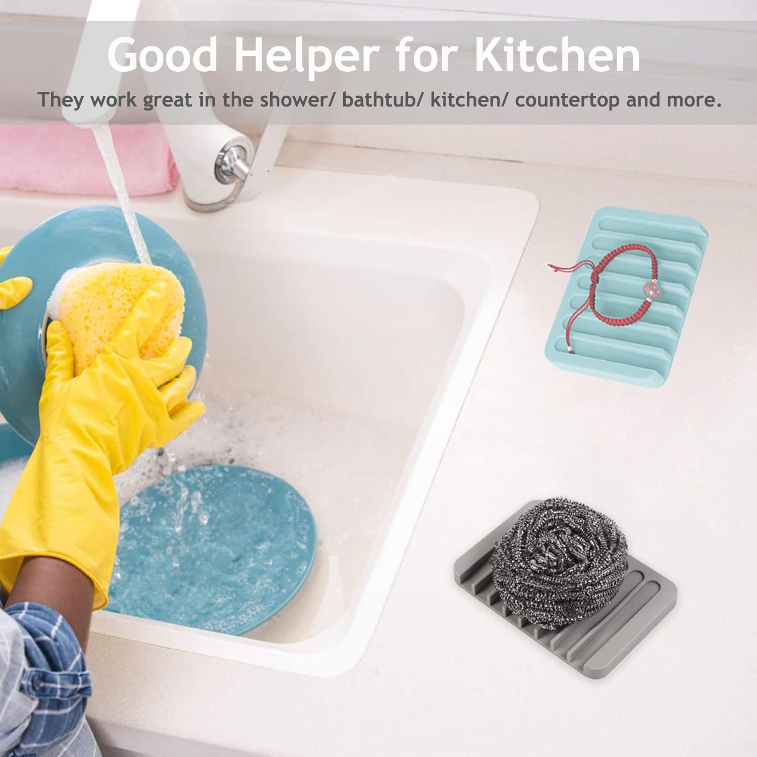 Silicone Bamboo Soap Dish 5