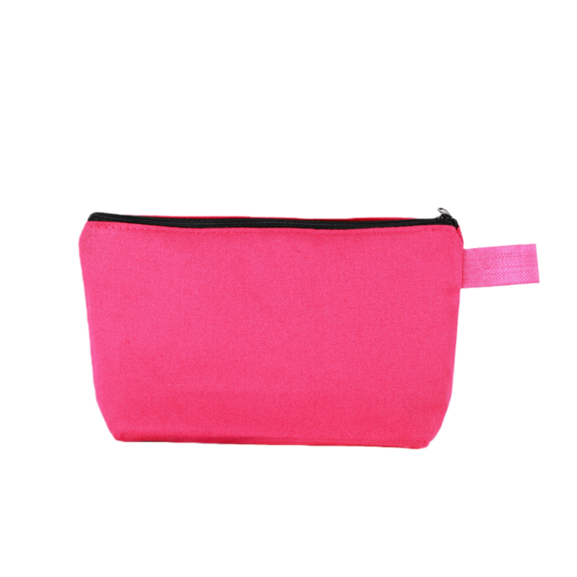 Canvas Cosmetic Makeup Bag with Bottom and Strap 12
