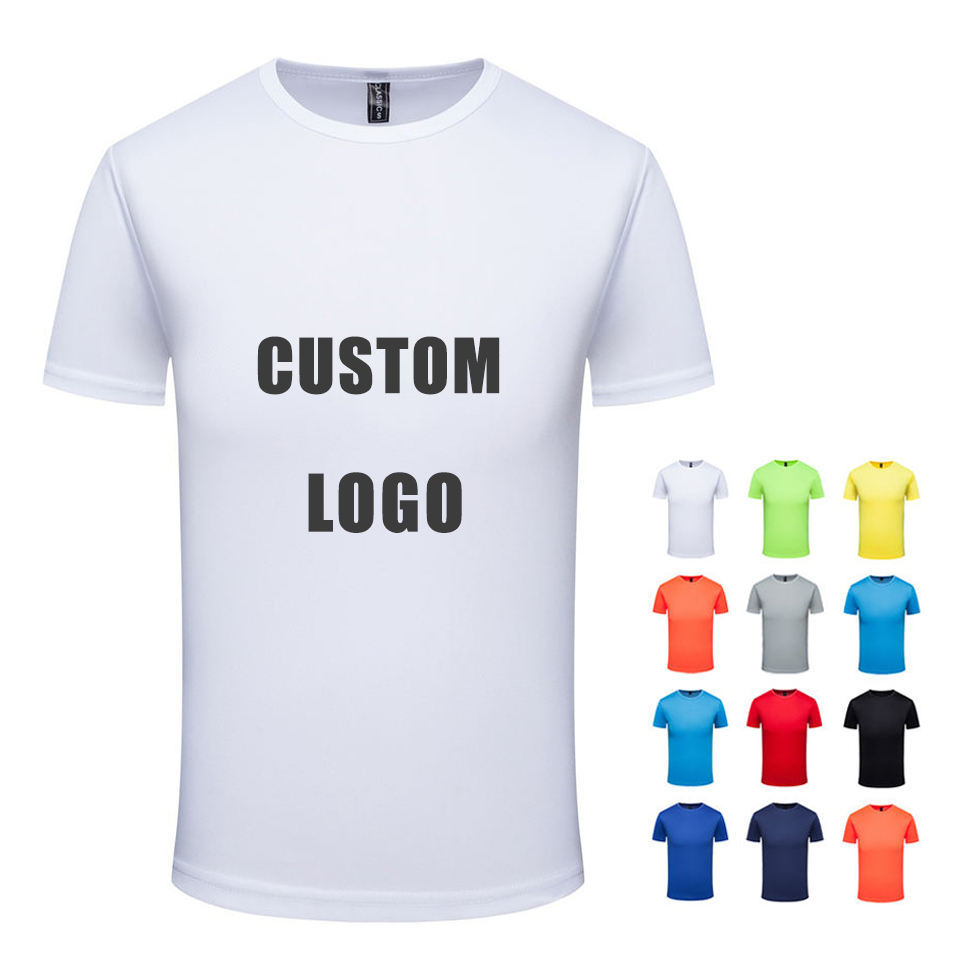 Custom Short Sleeve Crew Neck Polyester T-Shirt 2