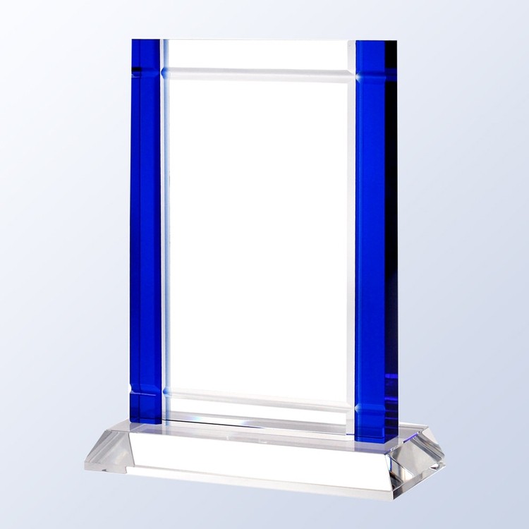 Blue Deco Optical Crystal Award. 2