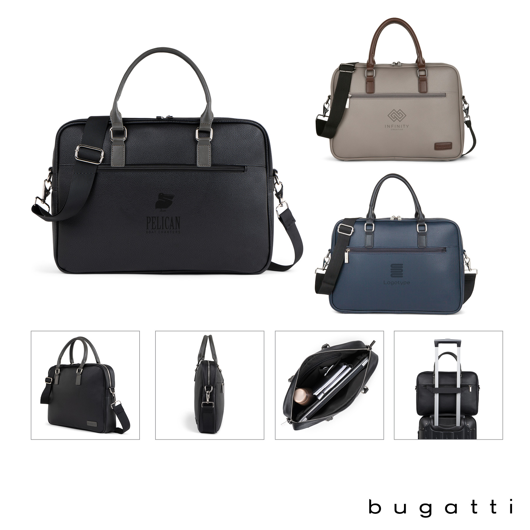 Bugatti Contrast Collection Briefcase 27