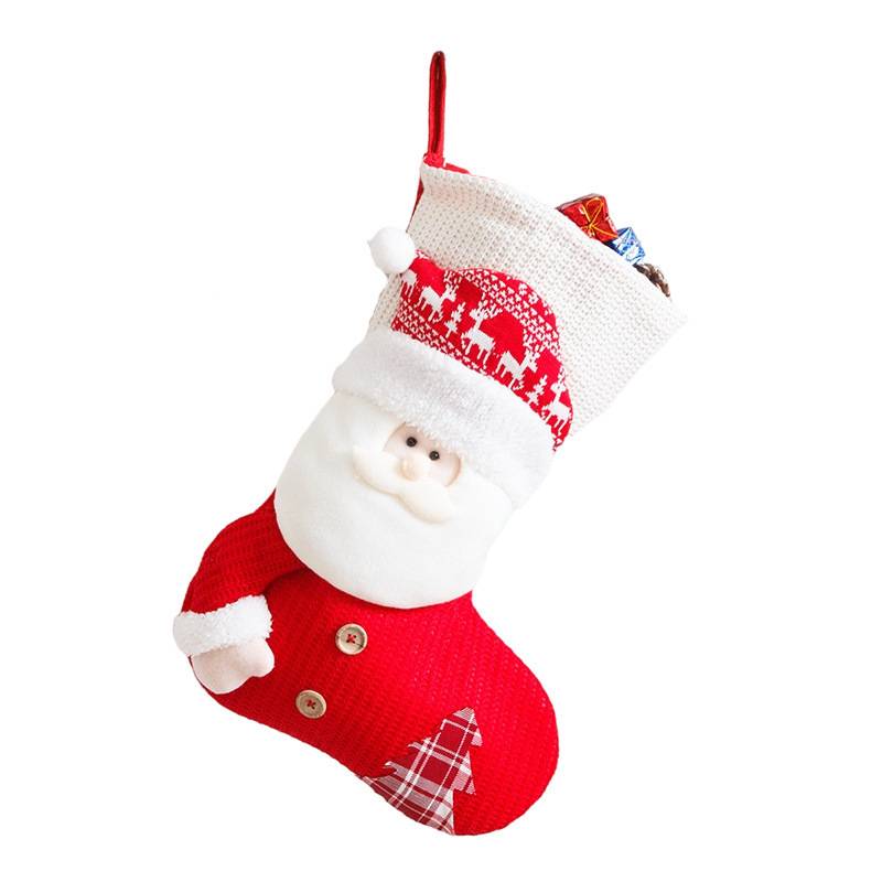 Christmas Stockings Santa Snowman Dress Up Candy Bag 4