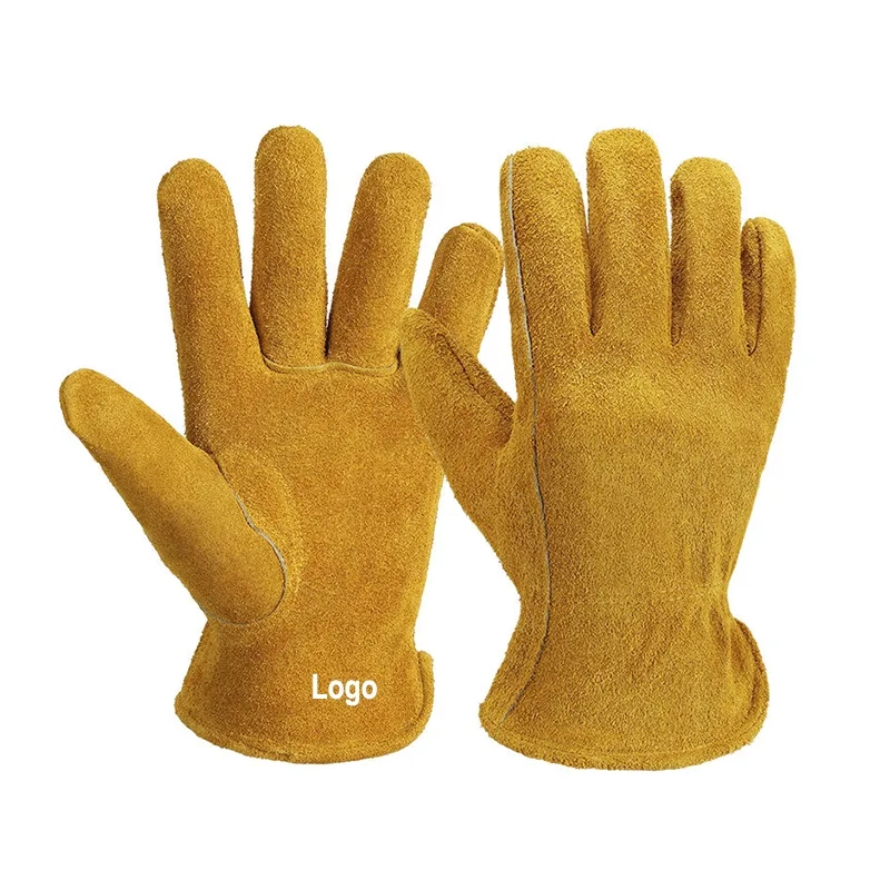 Cowhide Leather Work Gloves for Construction 4