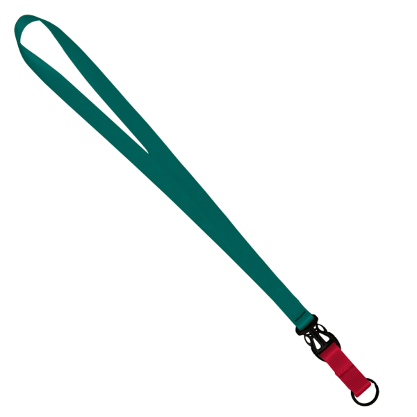 3/4" Multi color (Top and bottom) Nylon Lanyard with Plastic Slide Buckle R 307
