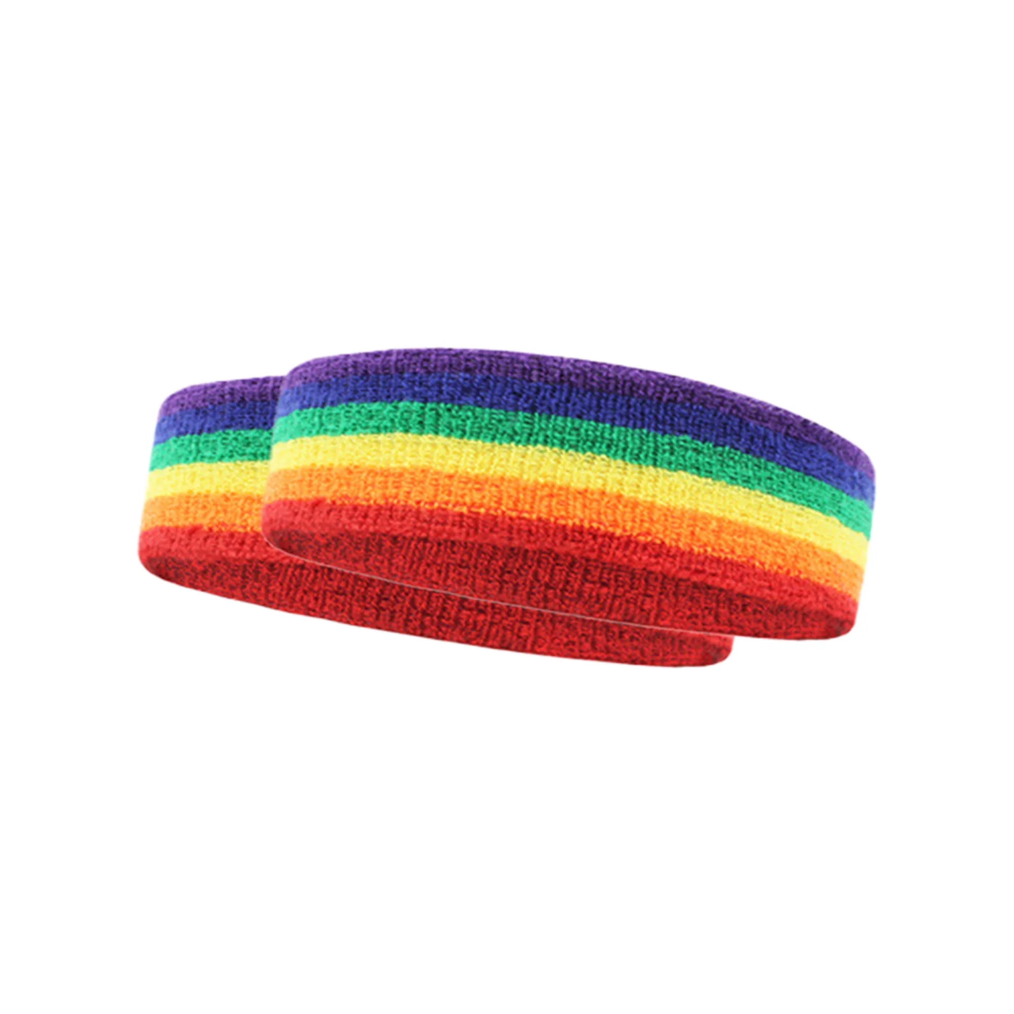 MOQ20 Pride Rainbow Sweatband Sports Headband Sweat Band 2
