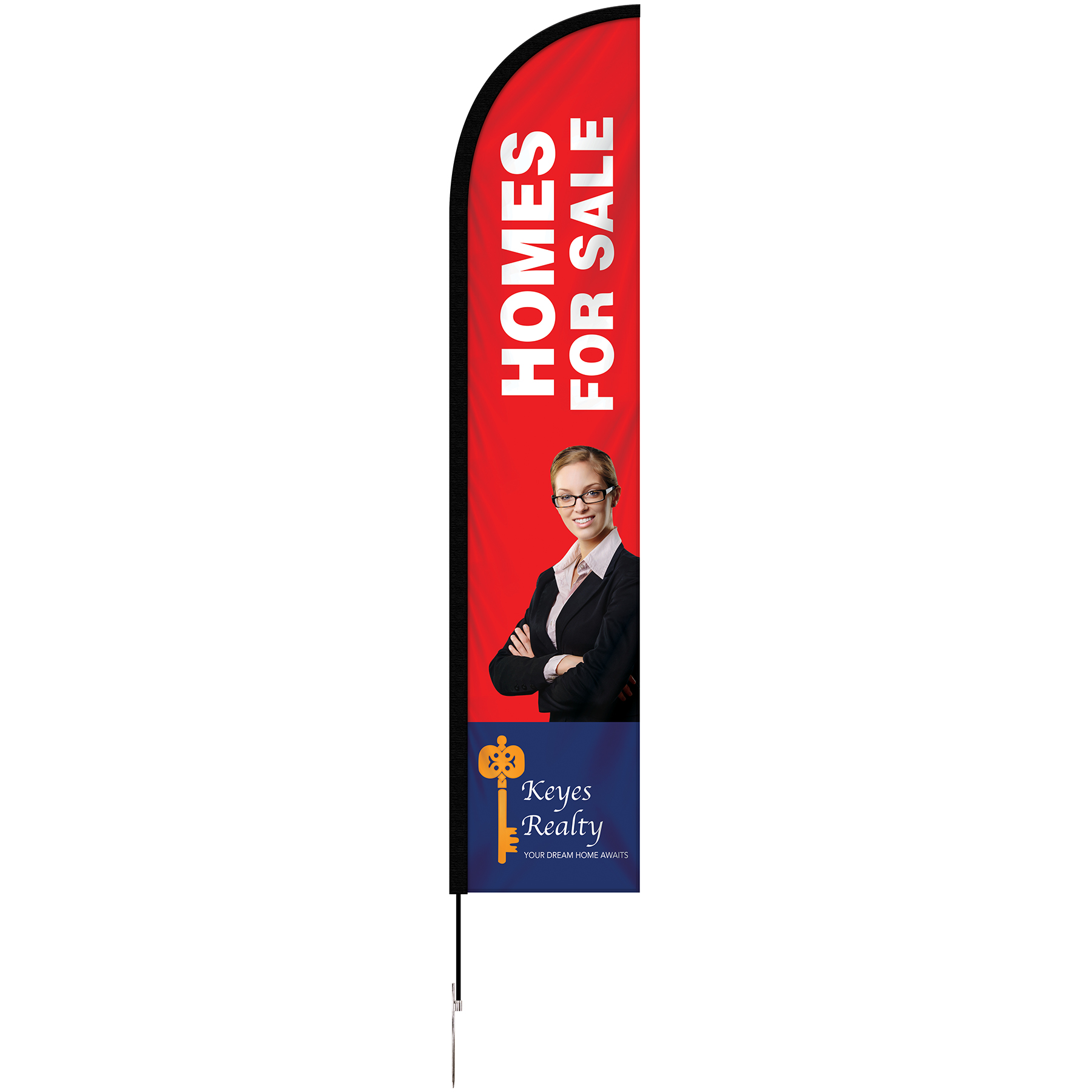 10' Single Reverse Portable Half Drop Banner w/Hardware Set 10