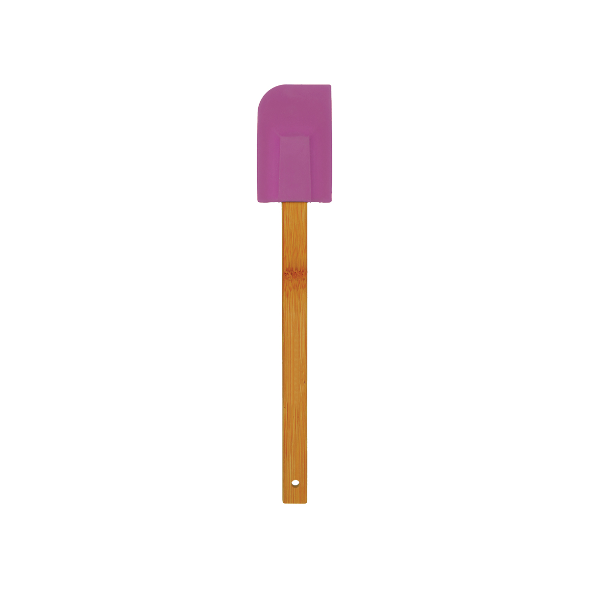 11" Purple Silicone Spatula w/ Bamboo Handle 4