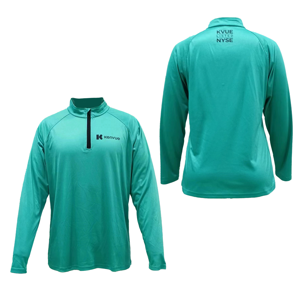 Women's Smooth Polyester 1/4 Zip Long Sleeve Shirt 1
