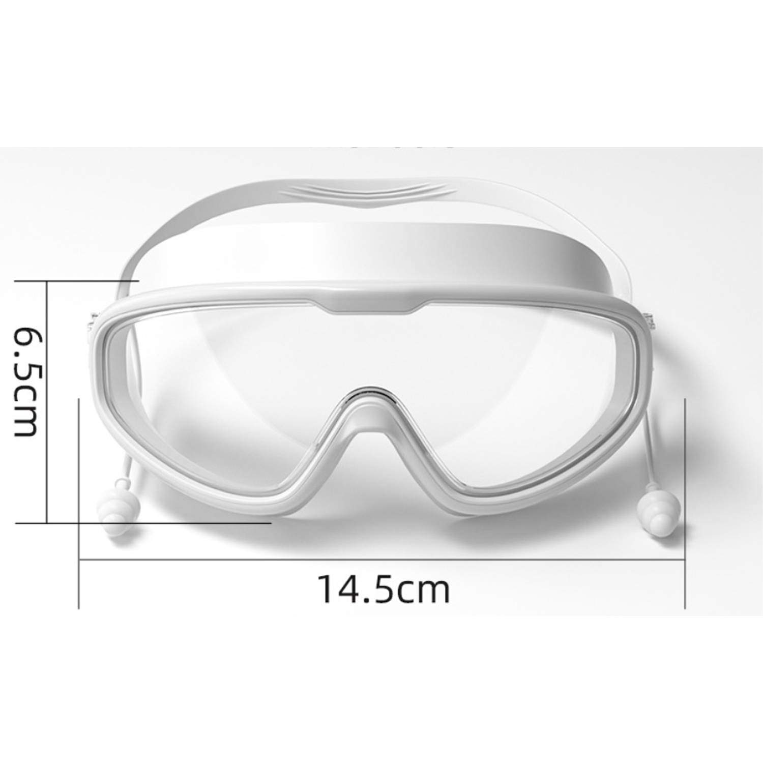 Anti-Fog Goggles with Built-in Earplugs for Swimming 2