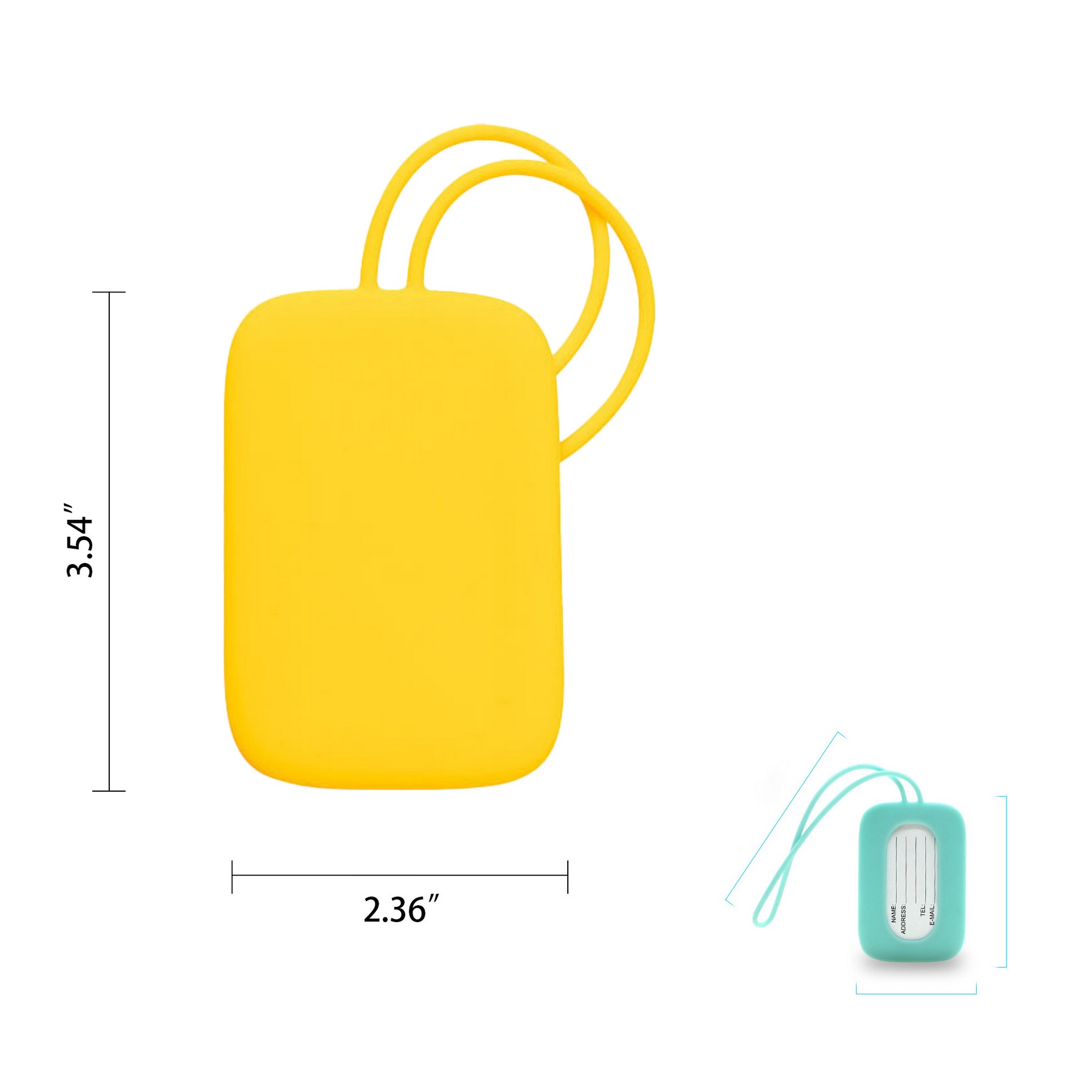 Drop Proof Waterproof Silicone Luggage Tag With Sling 5