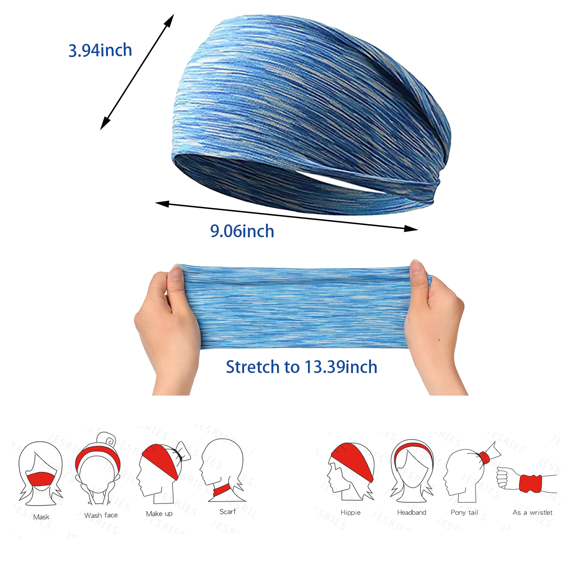 Workout Colours Headbands Non Slip 1