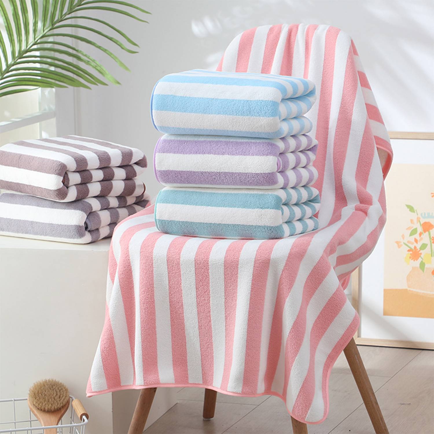 Colorful Striped Bath Towel 2