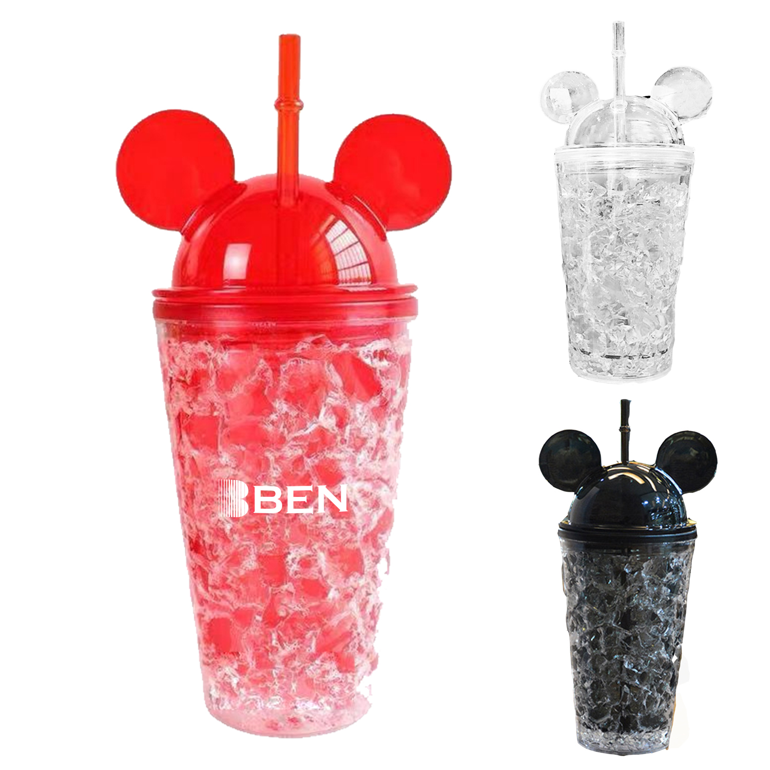 Double-layer insulated plastic straw cup 7