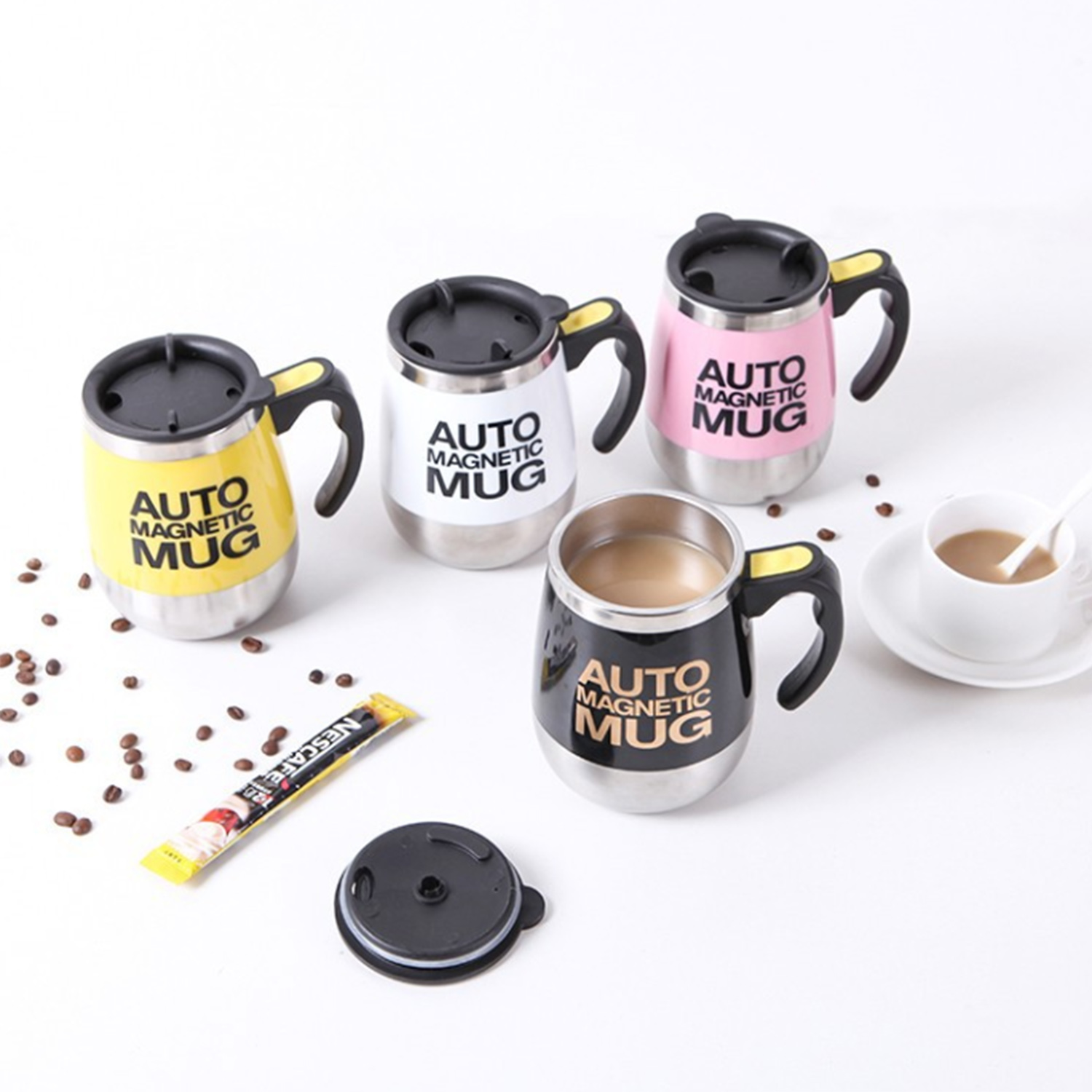 14OZ Stailess Steel Self Stirring Mug 5