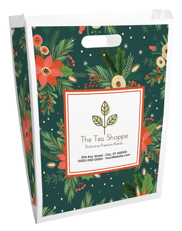 Christmas Scatter Design 3 Merchant Paper Bags (12" x 15" x 2.5")