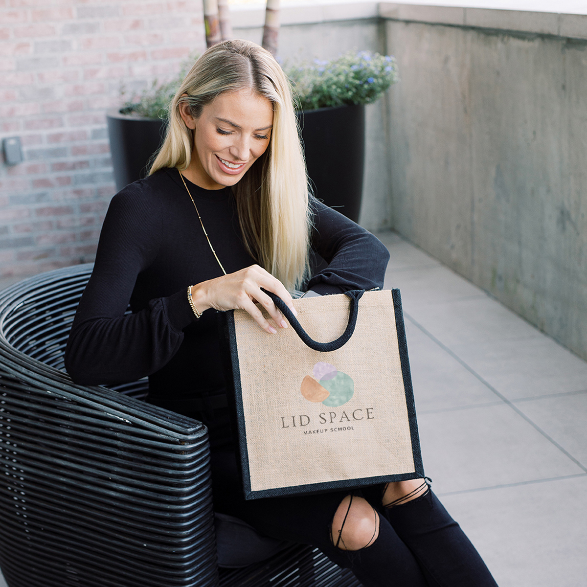 Escape Jute Tote Bag, custom tote bag with logo imprint 16