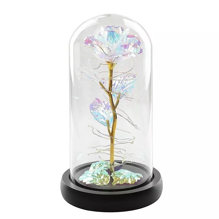 Colorful Artificial Rose Gift W/ Led String Lights 8