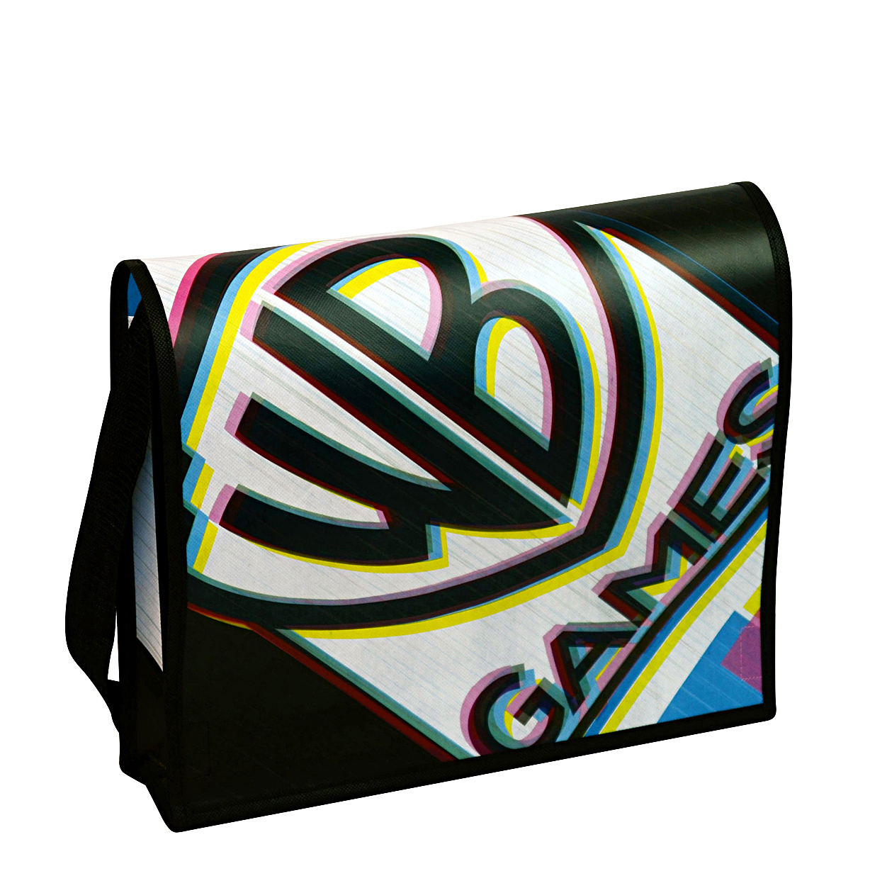 Custom 140g Double Laminated Non-Woven Tradeshow Messenger Bag 14.5"x11"x4" 2