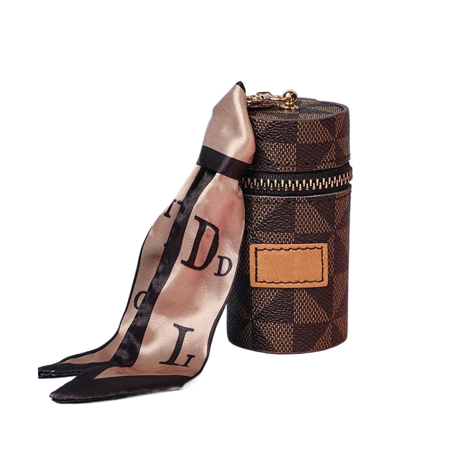 Portable Compact Leather Storage Keychain Pouch 6