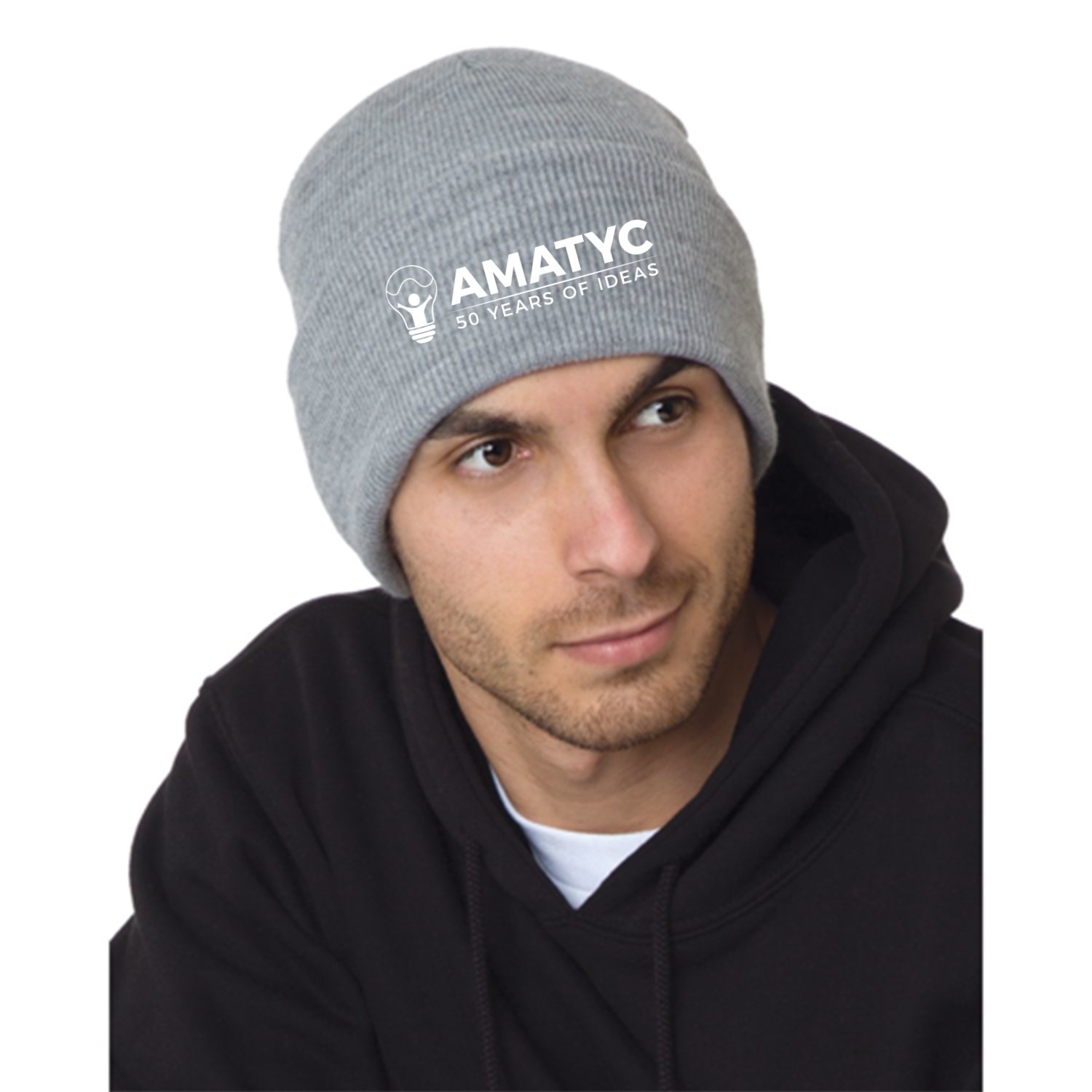 100% USA-Union Made 12" Headwear Acrylic Knit Cuff Beanie 2