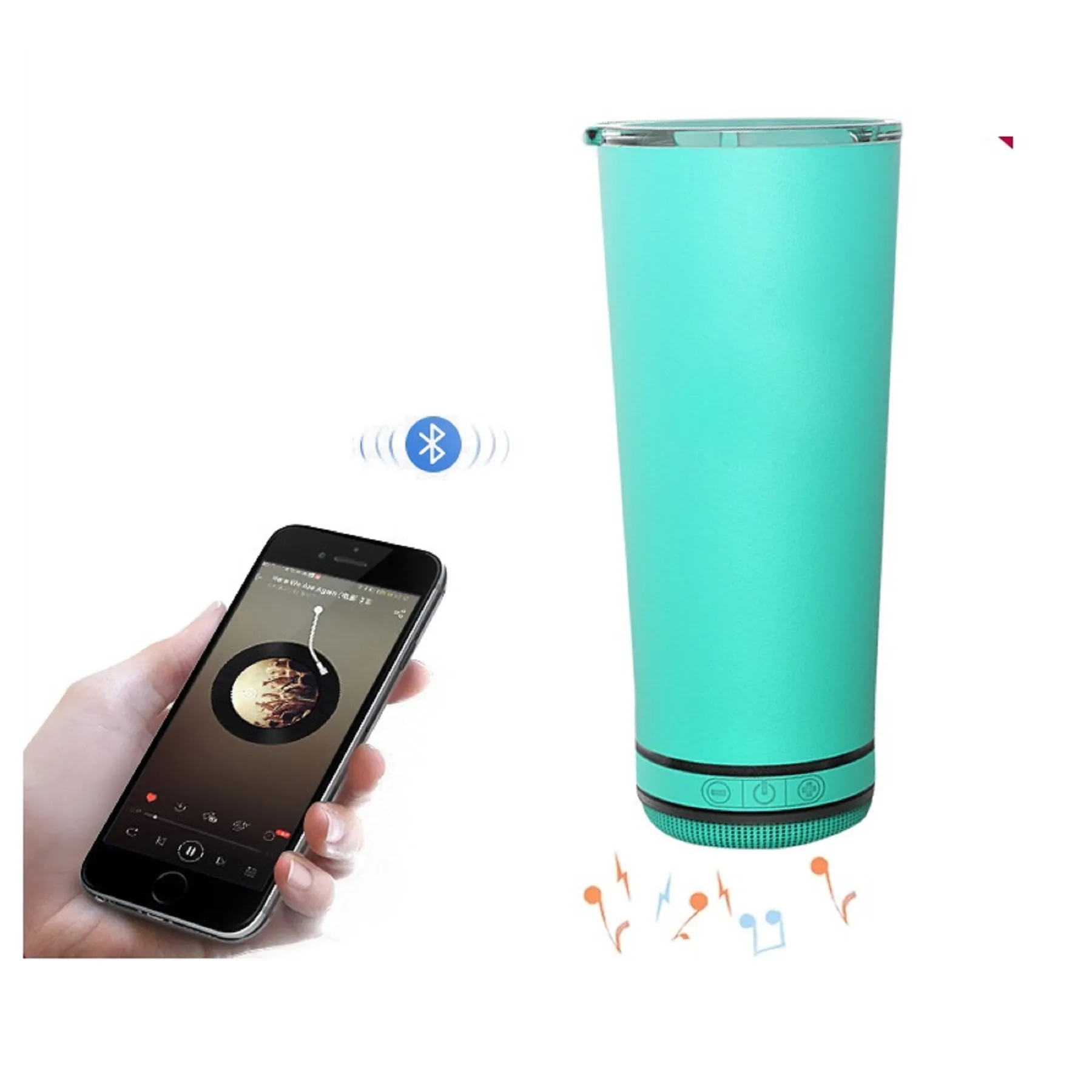 17 Oz. Double Wall Sublimation Wireless Speaker Tumbler 3