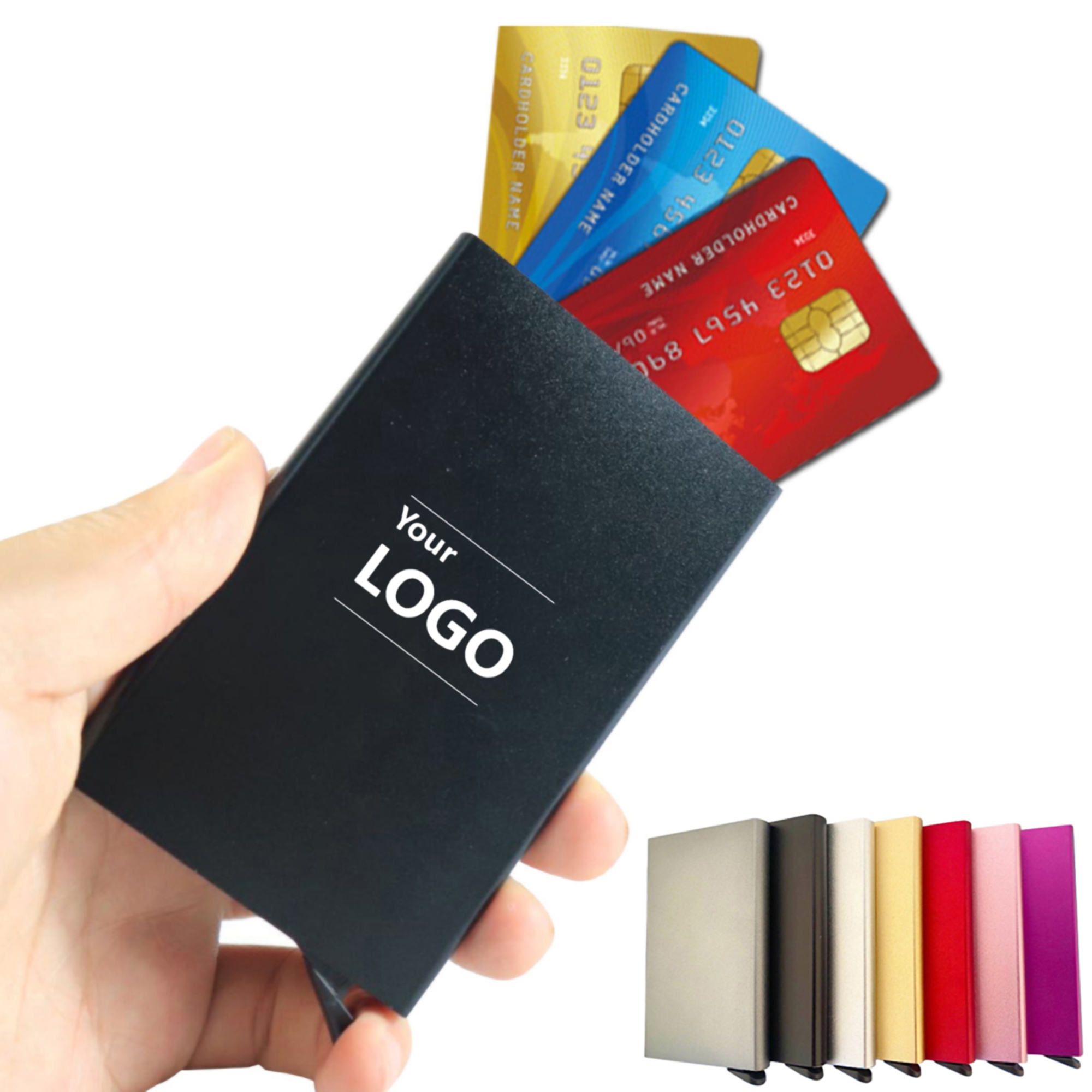 Slim Aluminum RFID Blocking Card Holder Case 4