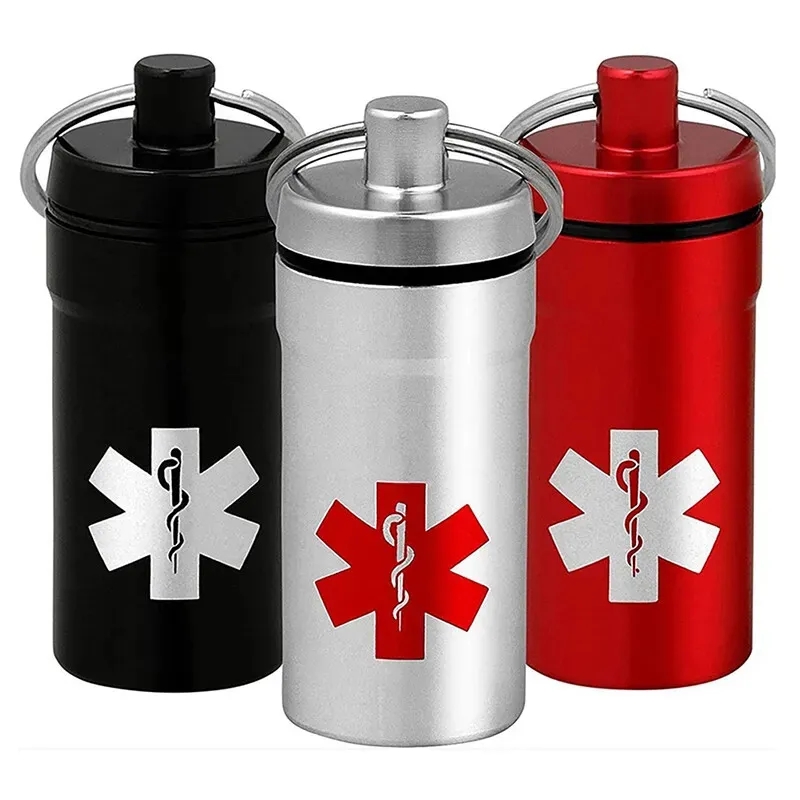 Waterproof Aluminum Pill Box Keychain 5