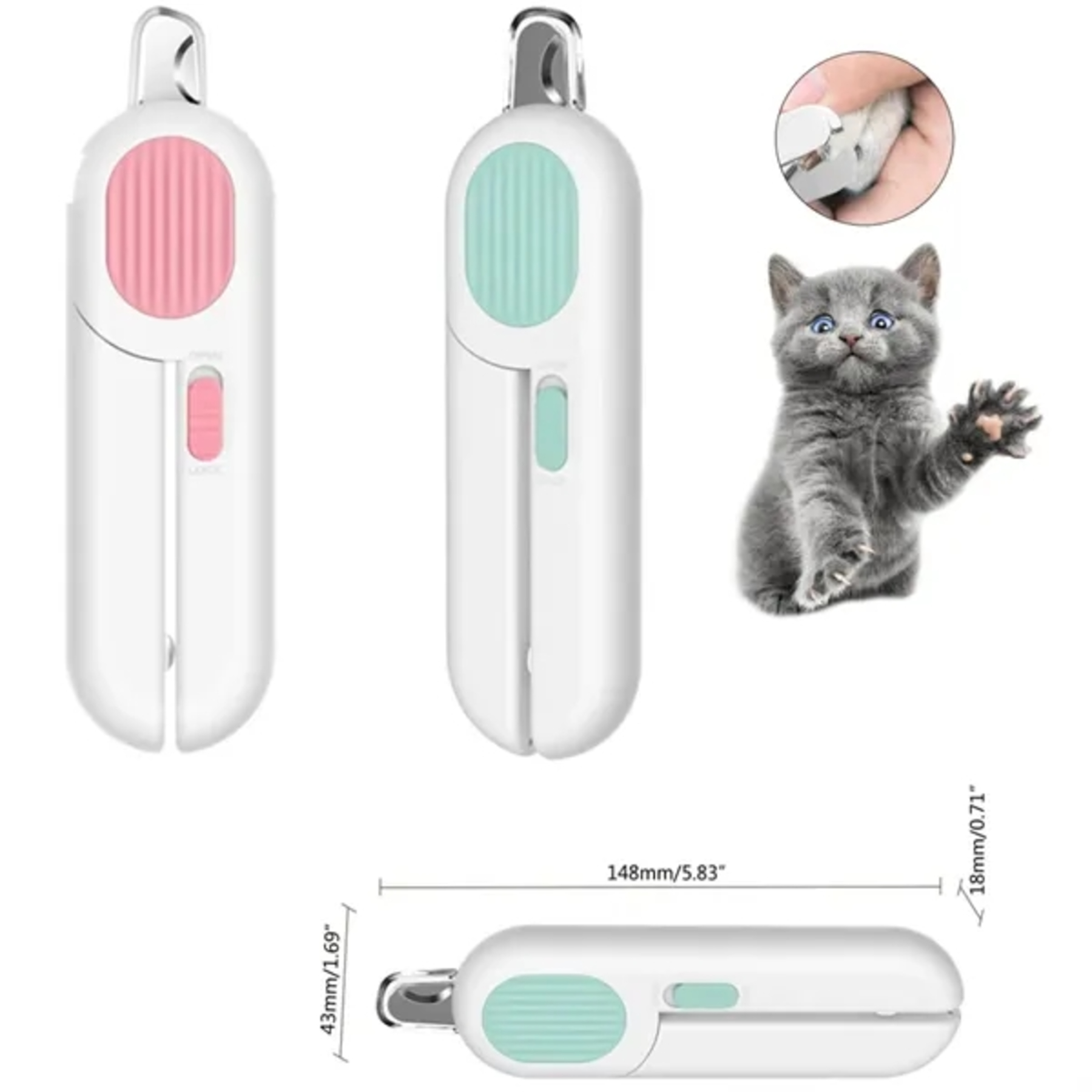 Professional Pet Claw Clipper with LED Light 1