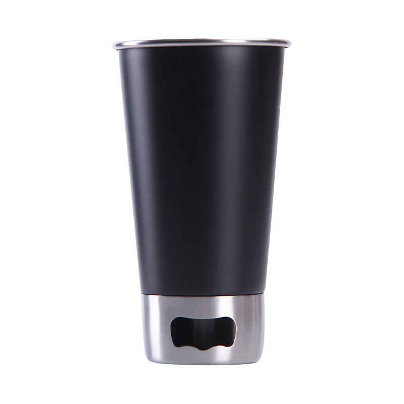 17 Ounce Pint Stainless Steel Beer Mug with Opener 2