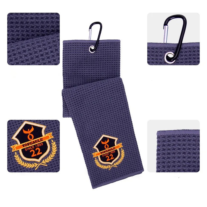 Custom Tri-fold Golf Towel With Carabiner 3