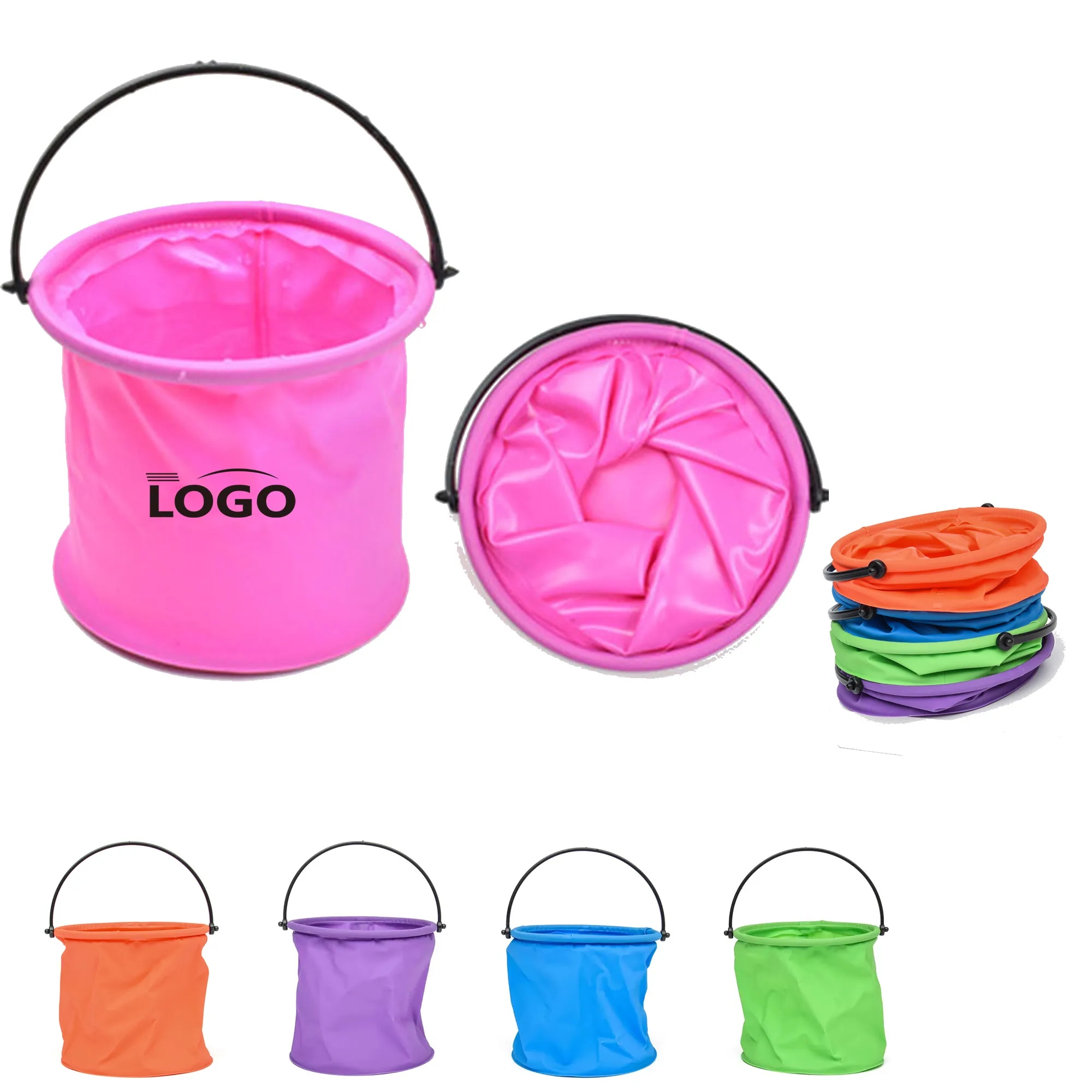 Portable Outdoor Folding Bucket For Household Use 10pcs 5