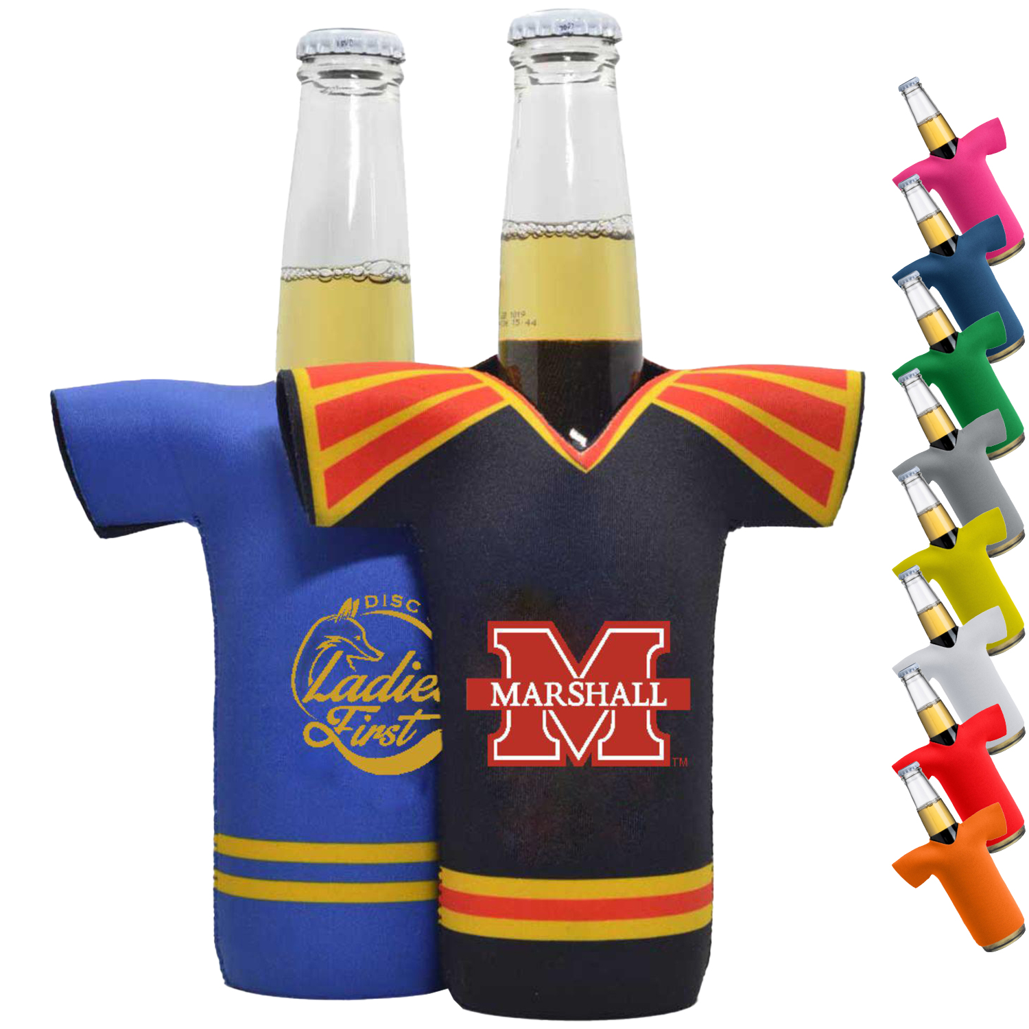 12 Oz. Neoprene V-neck T-SHIRT shape Bottle Cooler 1