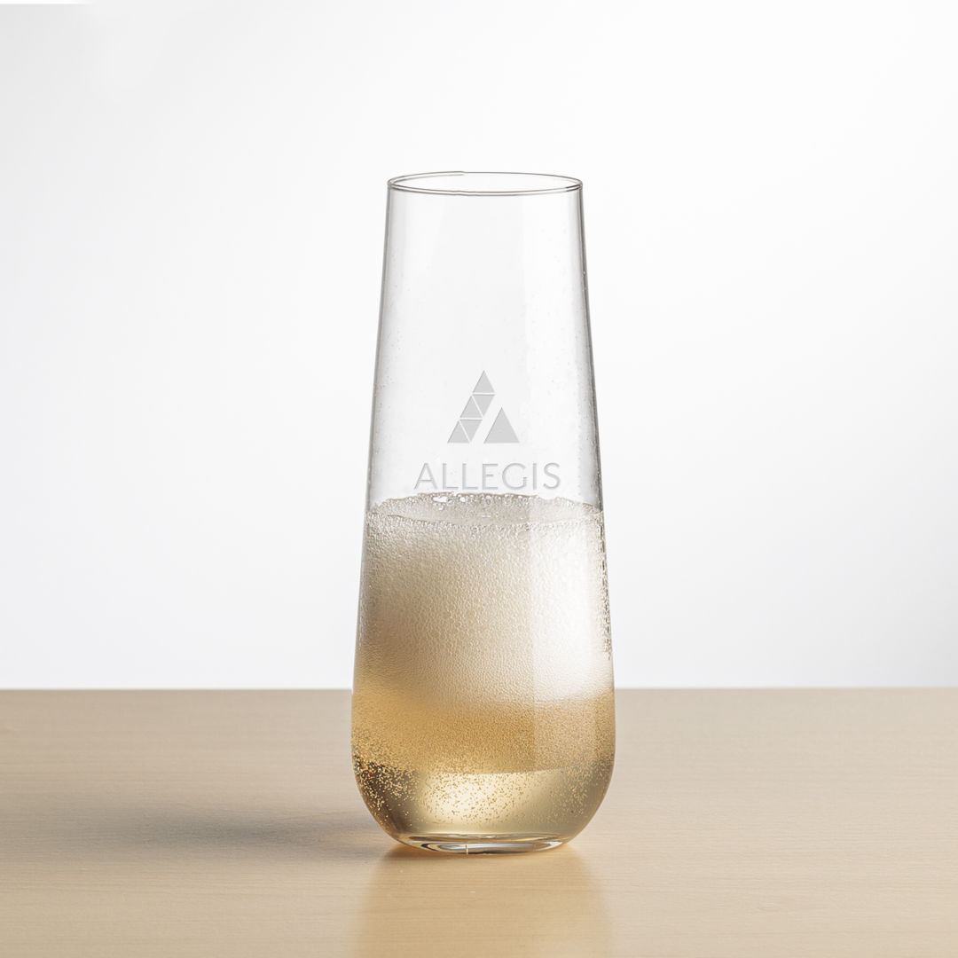 Cannes Stemless Flute - Deep Etch 7