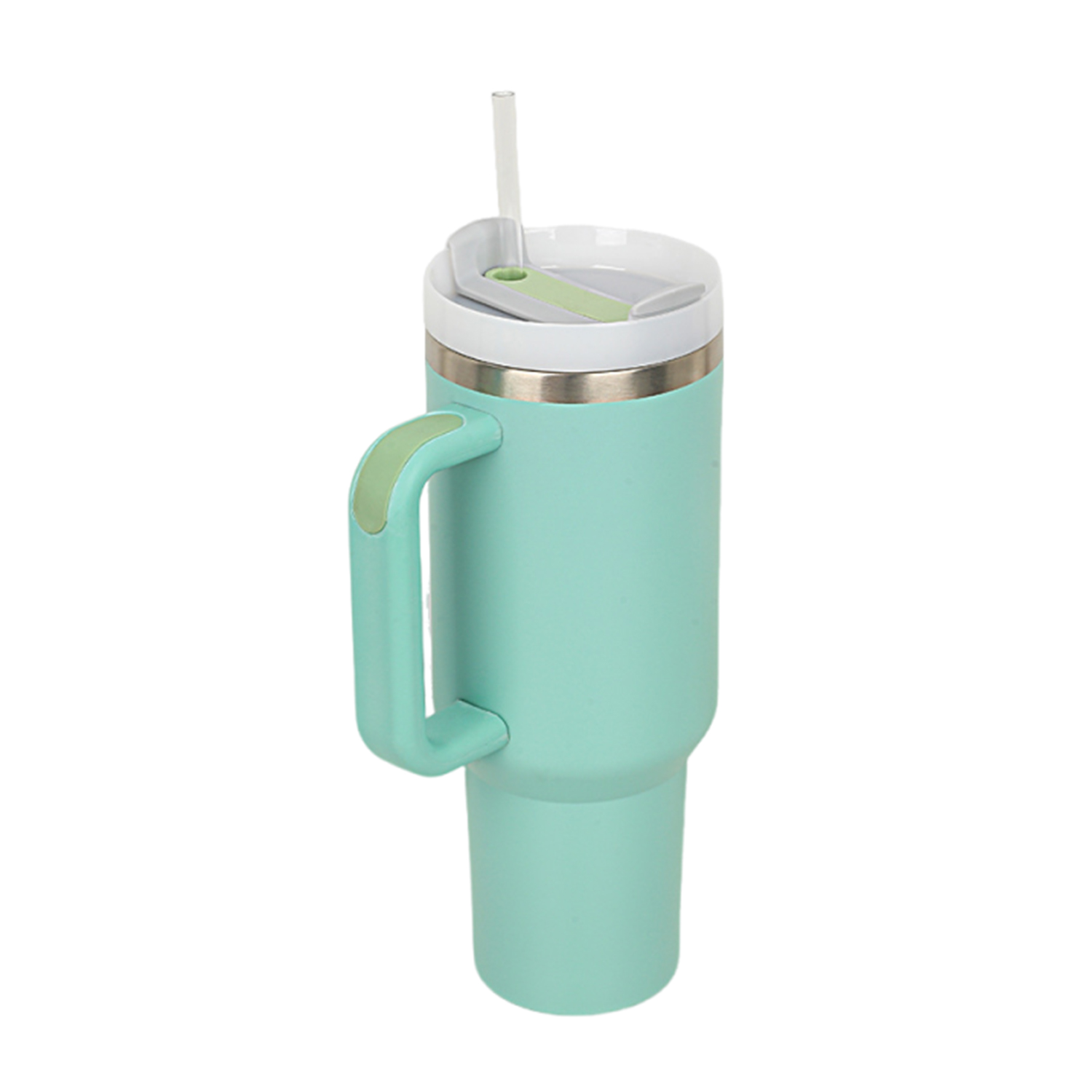 Double-Wall Stainless Steel Tumbler with Straw Lid, 40 oz. 2