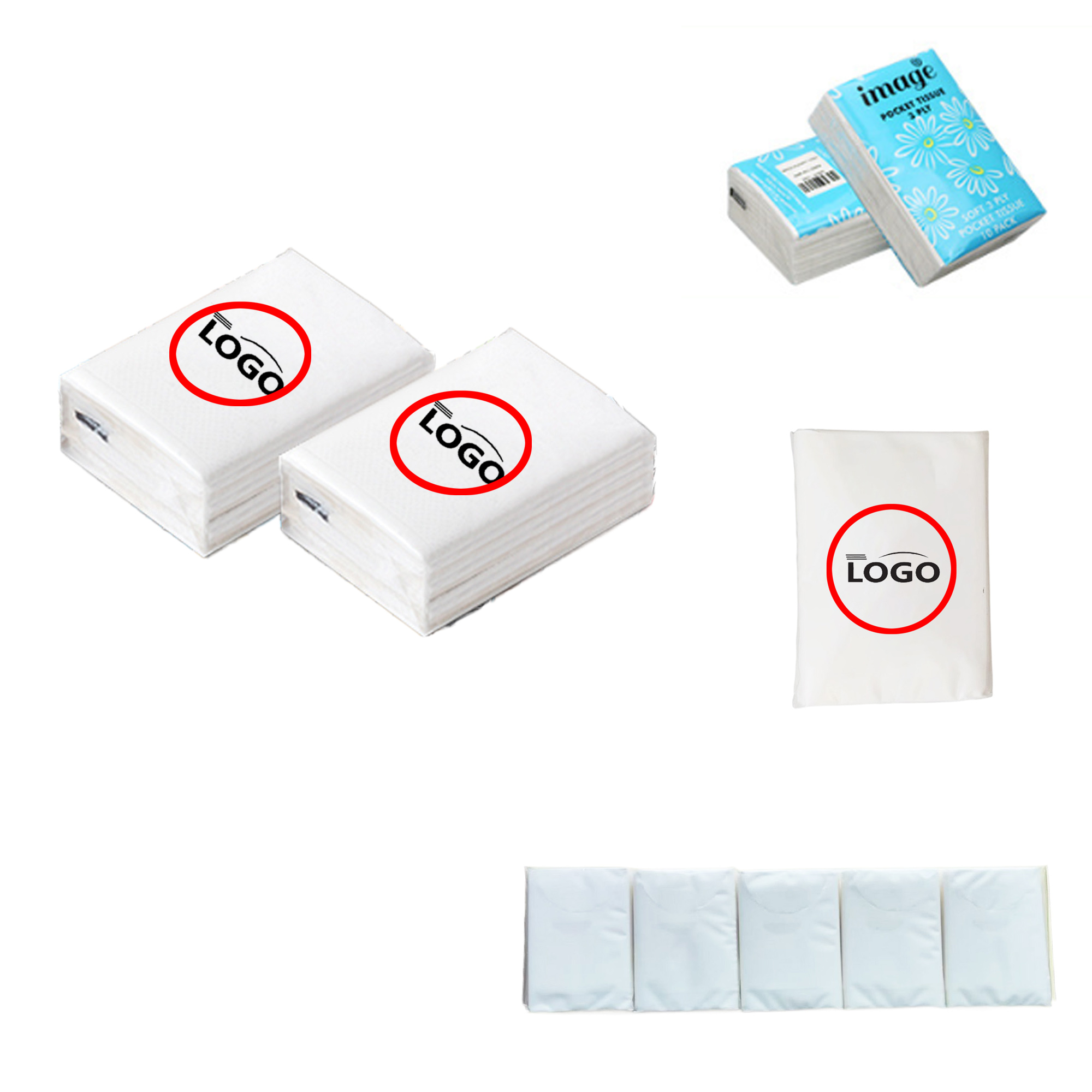 Custom Mini Tissue Paper Napkins Advertising 2
