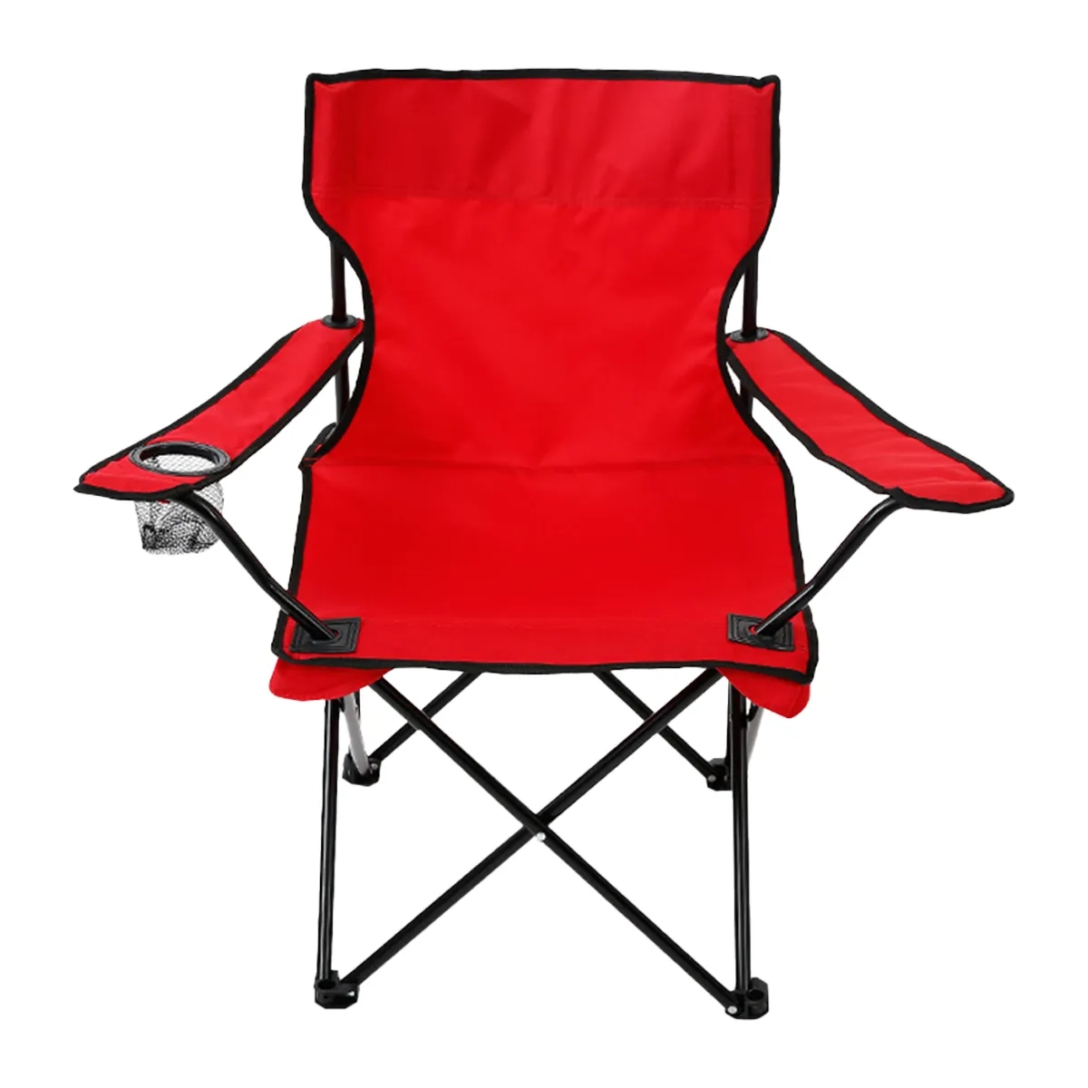 Portable Camping Folding Chair Fishing With Net Cup Holder 5