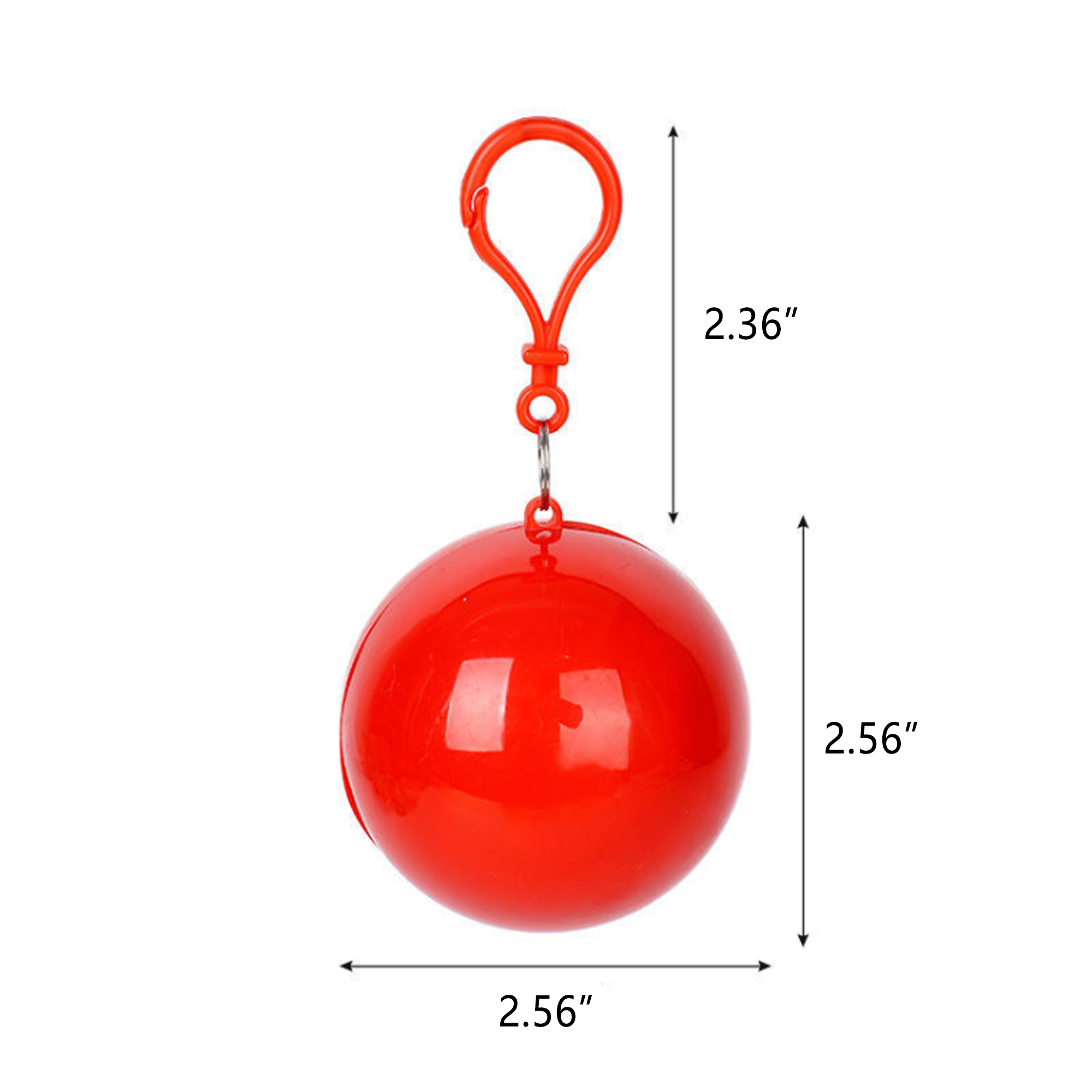 Portable Rain Poncho Ball with Clip 3