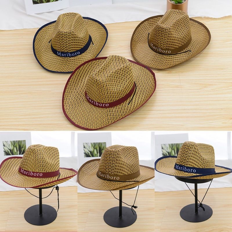 Sun Protection Breathable Straw Western Cowboy Hats 2