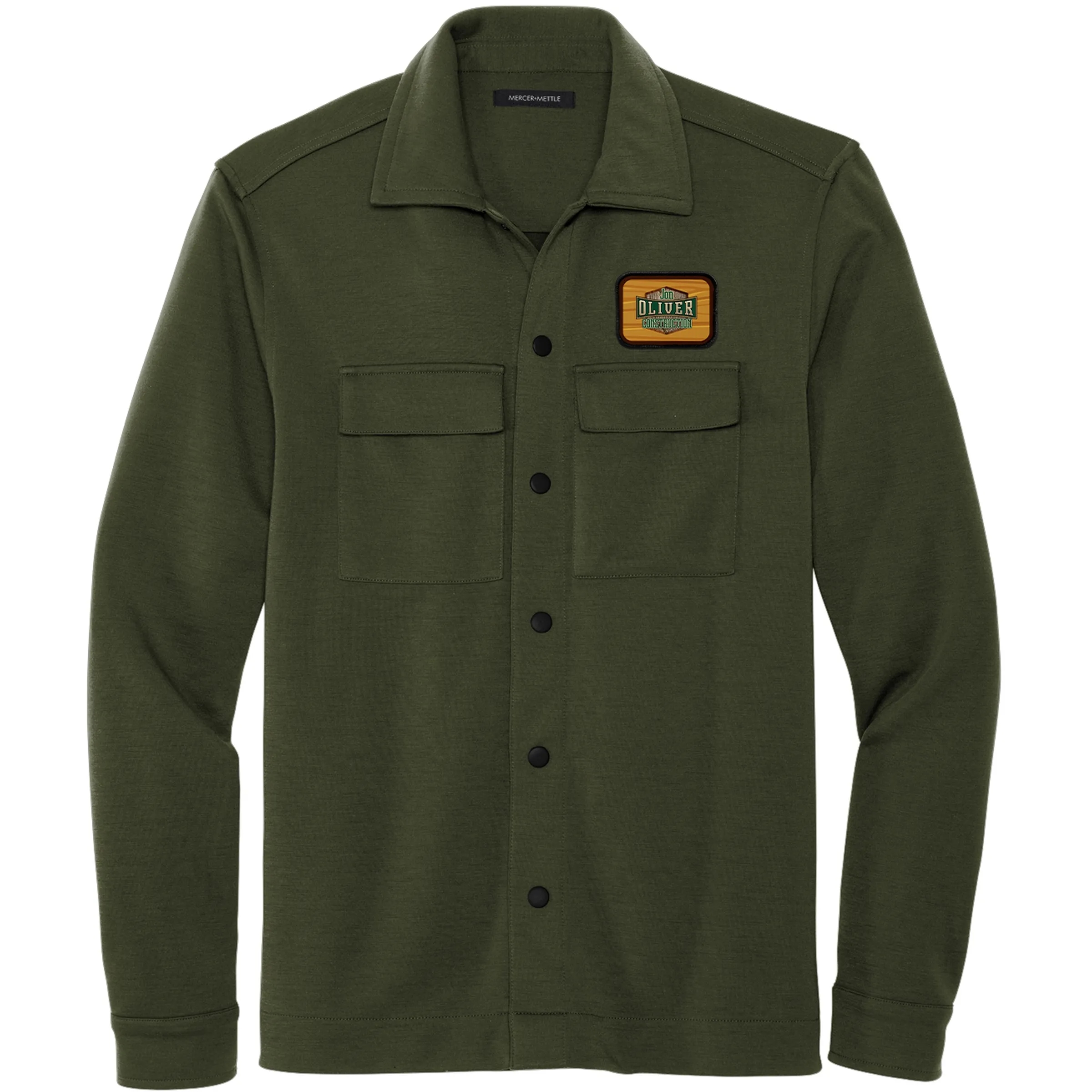 MERCER+METTLE(TM) DOUBLE-KNIT SNAP FRONT EMBLEM JACKET