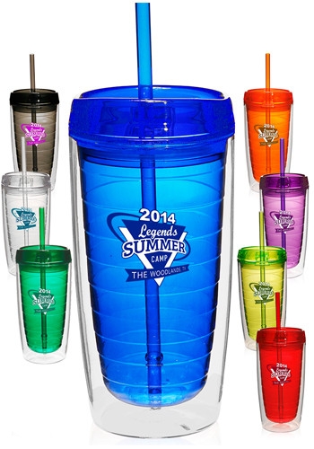 Econo 16 oz Double Wall Tumbler With Lid And Straw 7
