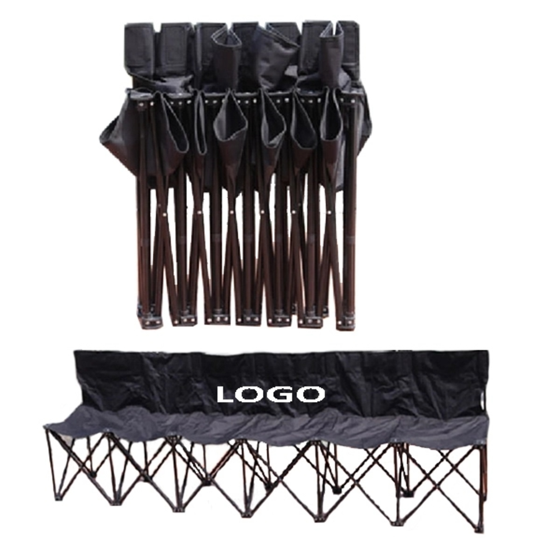 6 Seats Conjoined Foldable Chair 2
