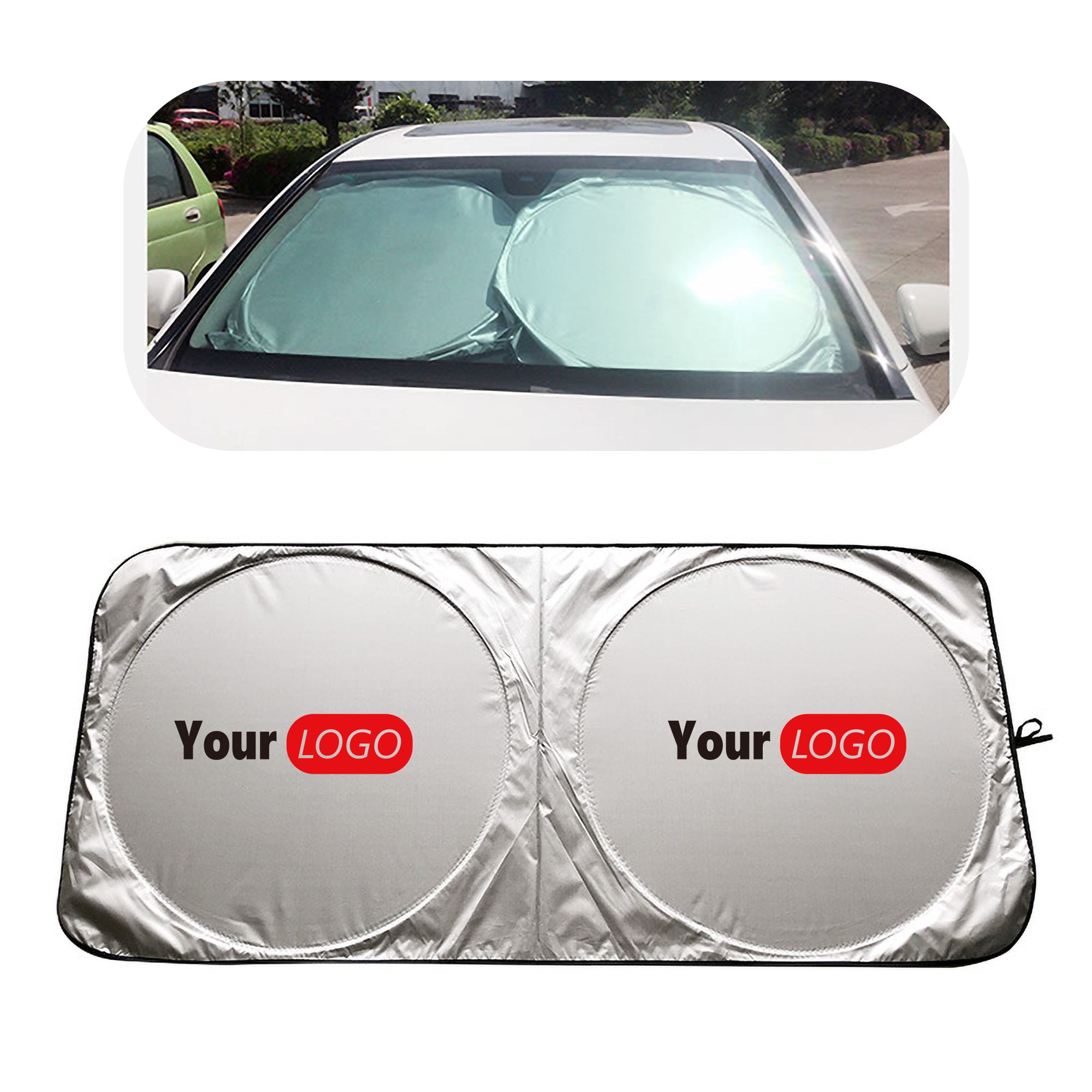 Windshield Car Sun Shade Premium UV Protection Fold Storage 3
