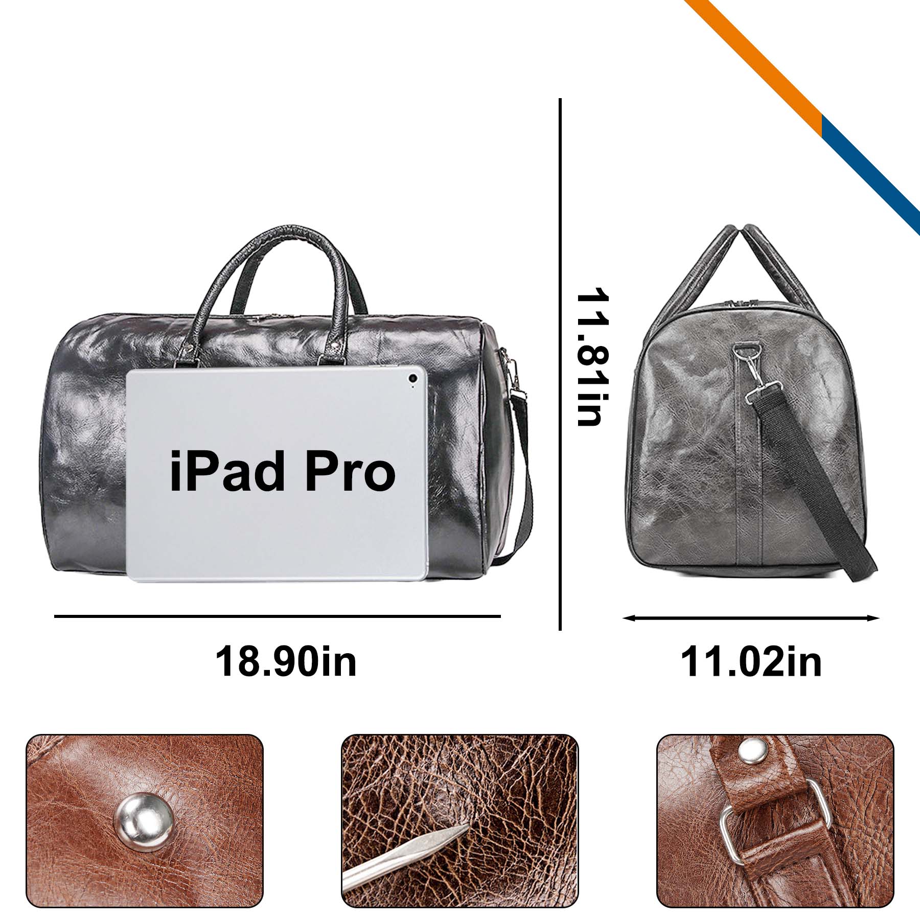 Onyx PU Duffel Bag 5