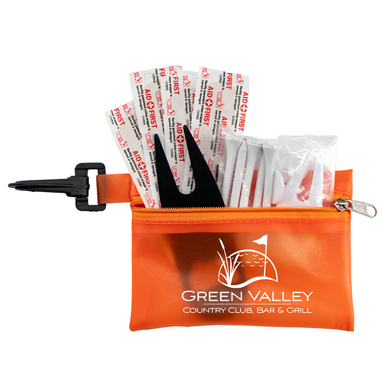 "FAIRWAY 12" 12 Piece Healthy Living Sun Kit Components inserted into Translucent Zipper Pack with C 22