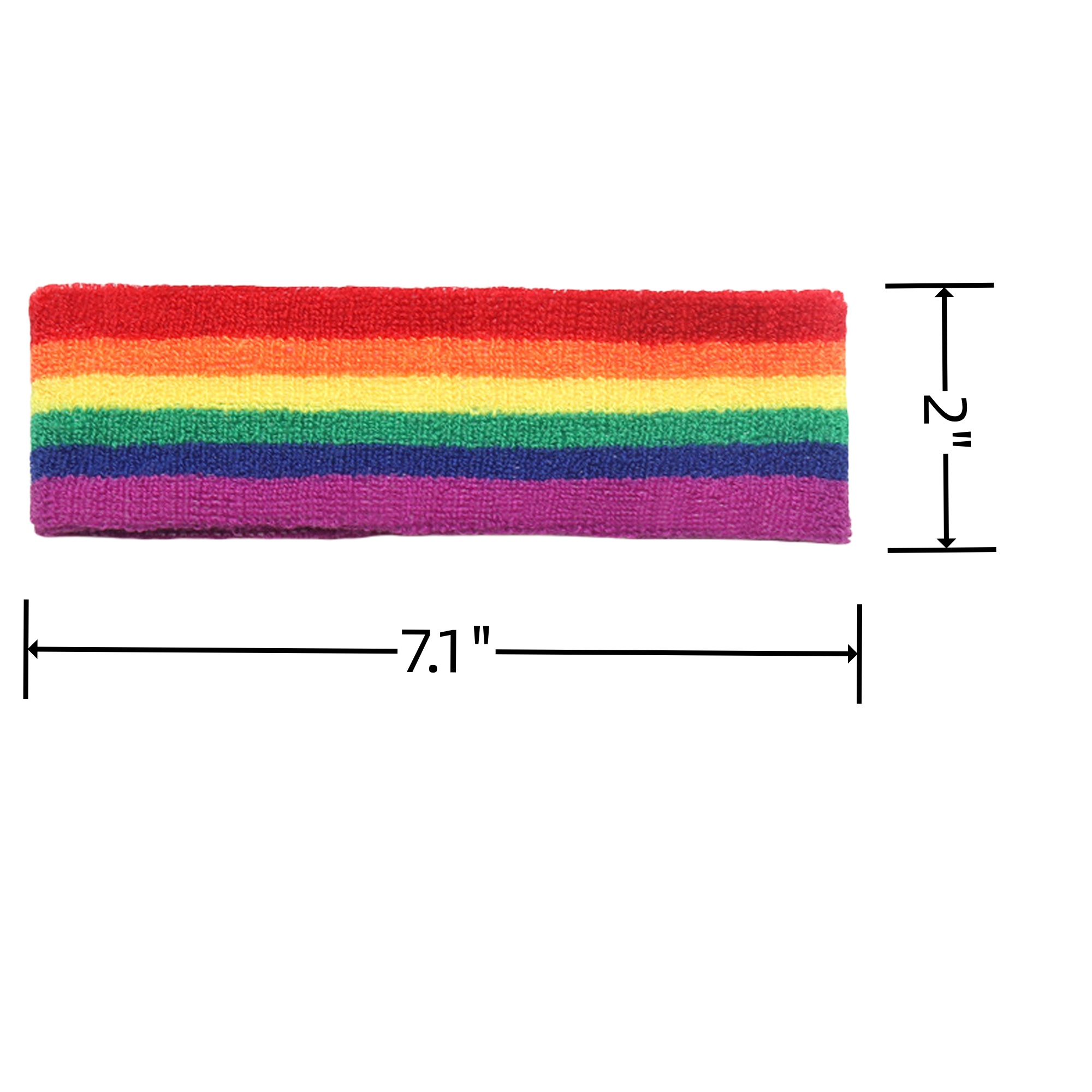 Soft Rainbow Sports Headband MOQ20 2