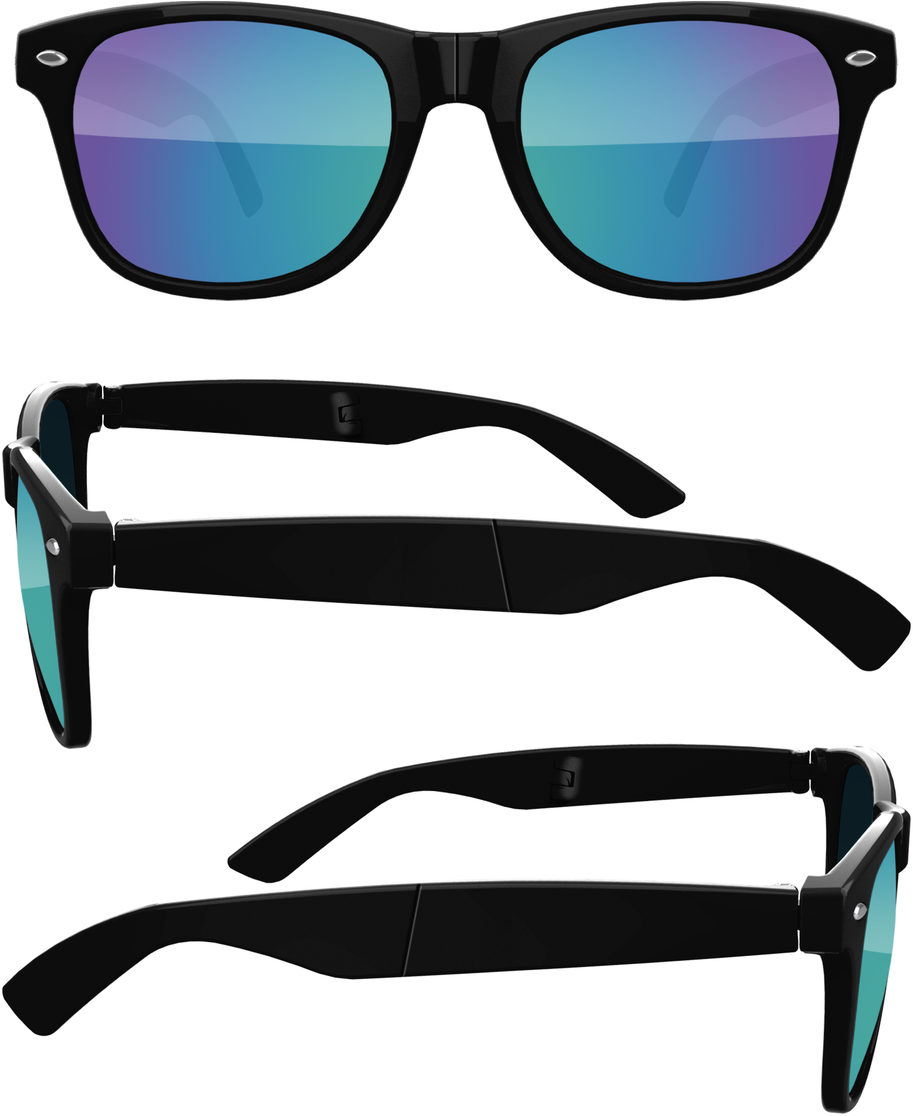 Foldable Retro Mirror Sunglasses 13
