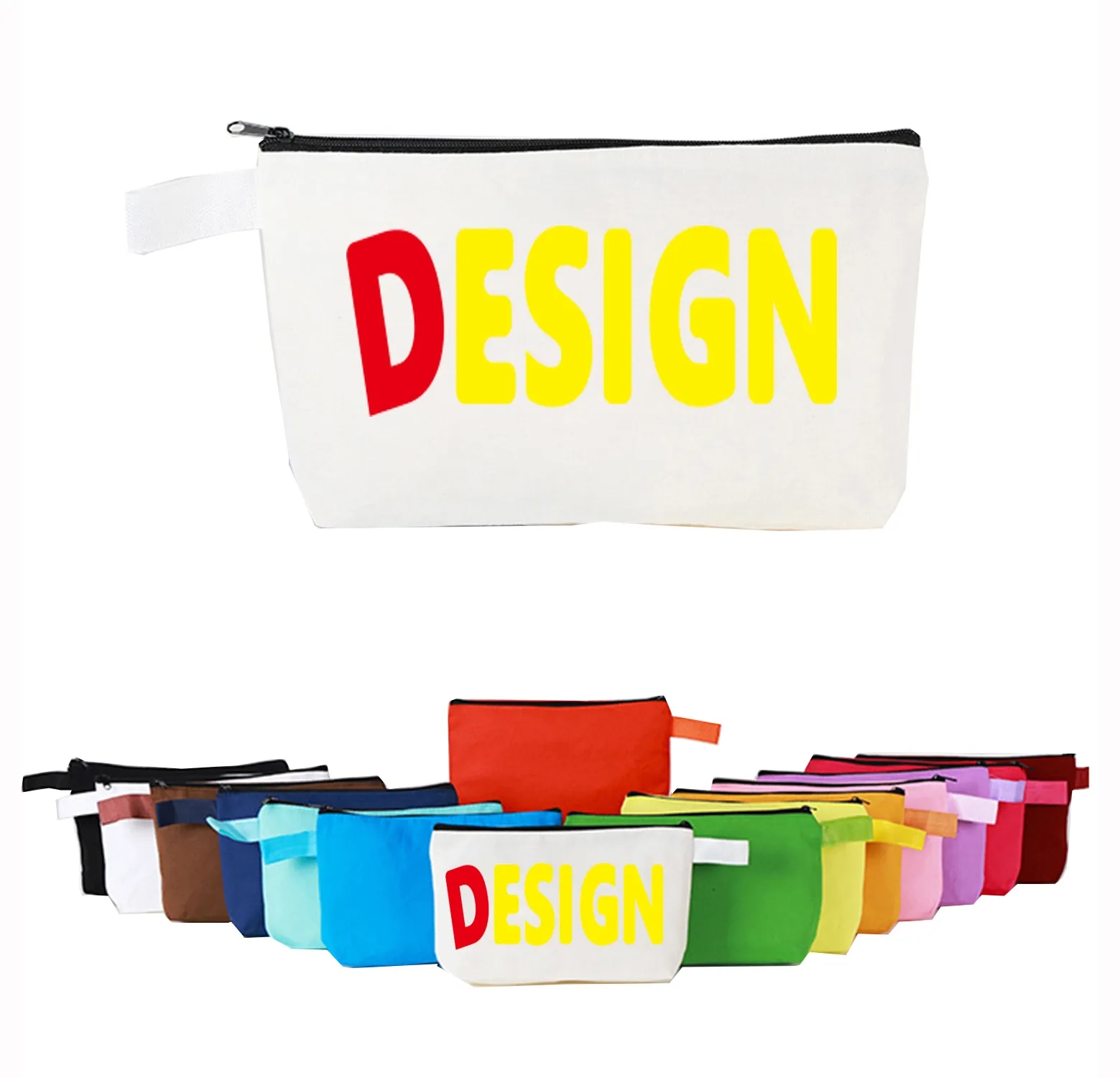 Multicolor Canvas Pencil Case