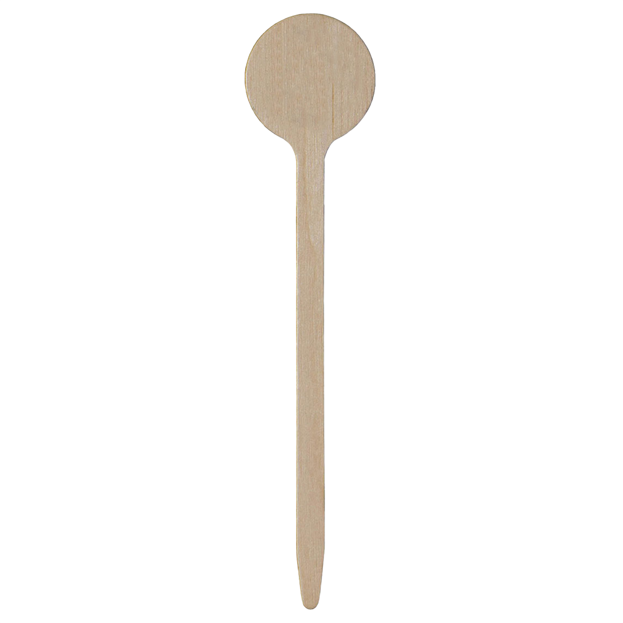 Wood Food Pick 4.000" Round Tradition Print 3
